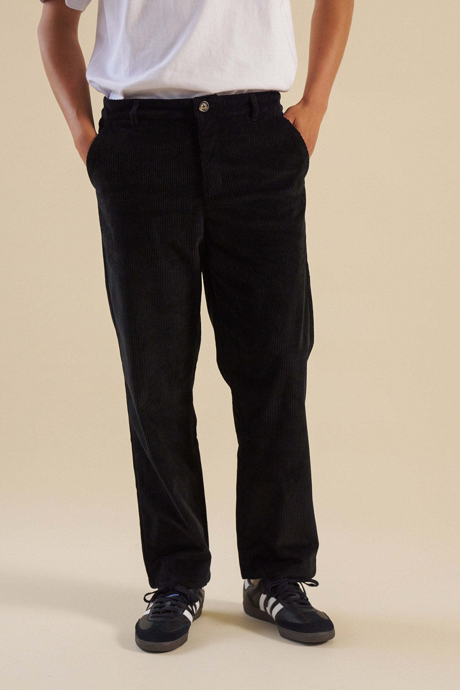 MIDNIGHT BLACK CORDUROY TROUSERS – bound