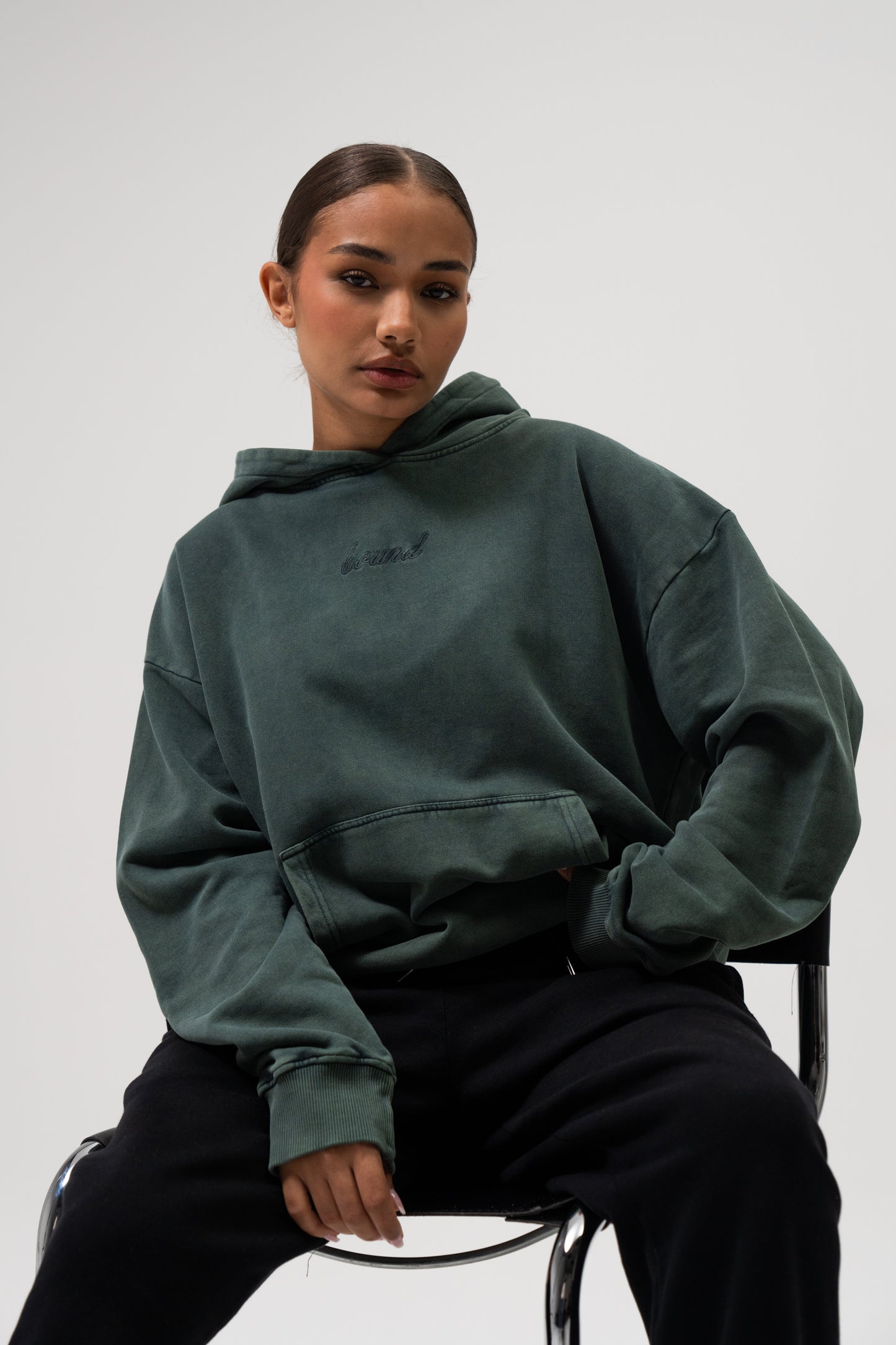 SUSTAIN WASHED GREEN HOODIE