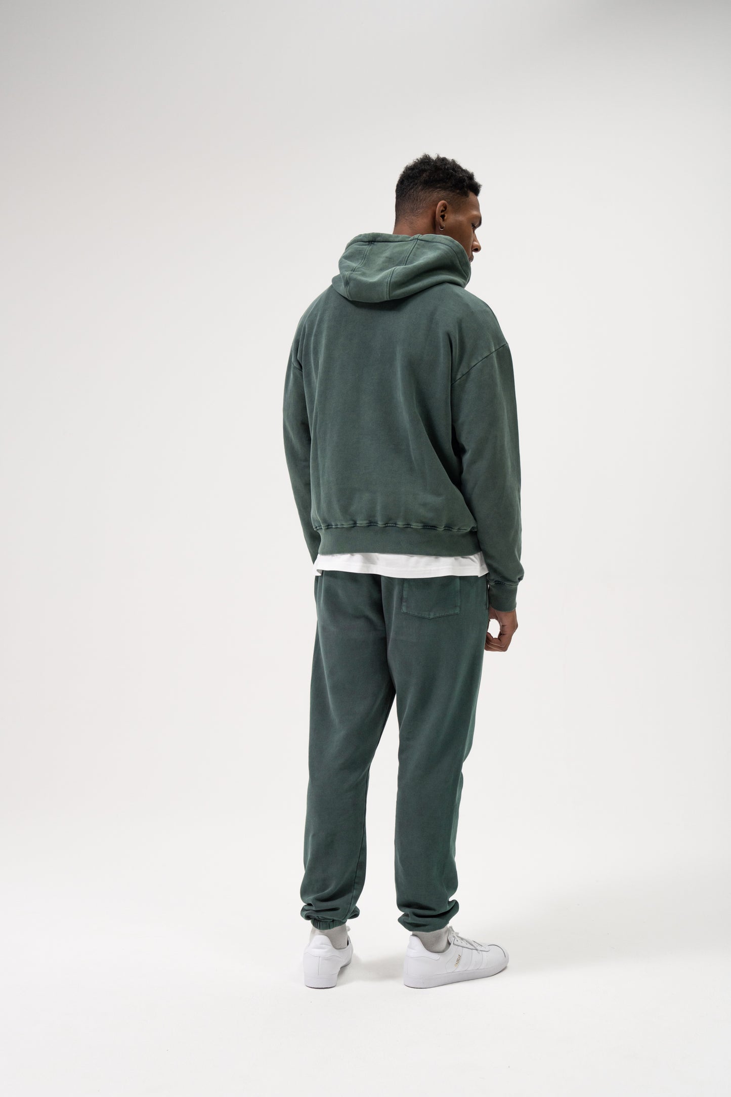 SUSTAIN WASHED GREEN HOODIE & JOGGERS SET