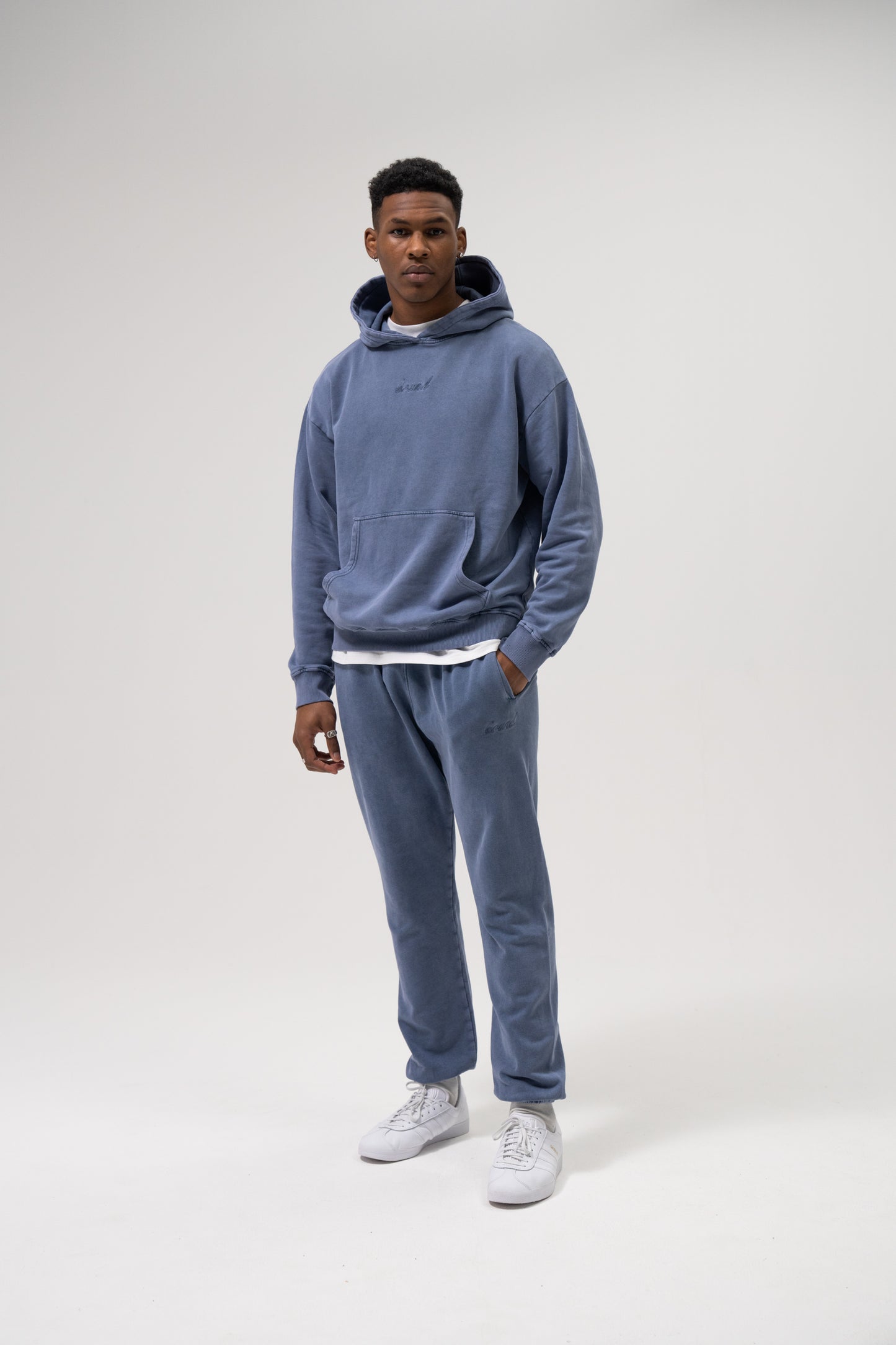 SUSTAIN WASHED BLUE HOODIE & JOGGERS SET