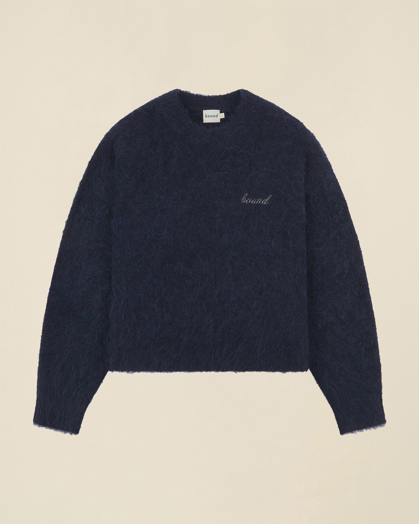 DEXTER CROPPED ALPACA KNIT - NAVY