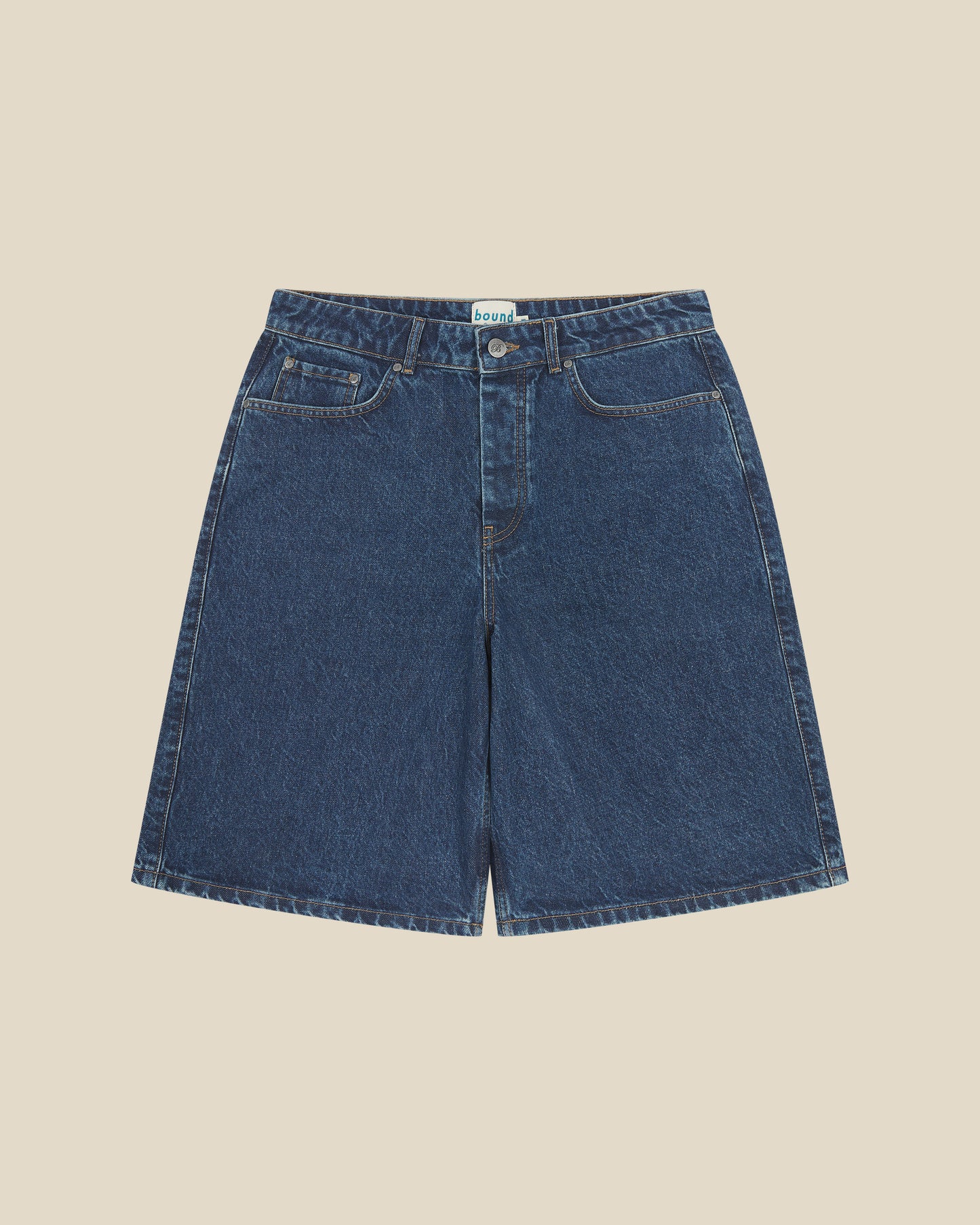 SIGNATURE DENIM JORTS - MID BLUE