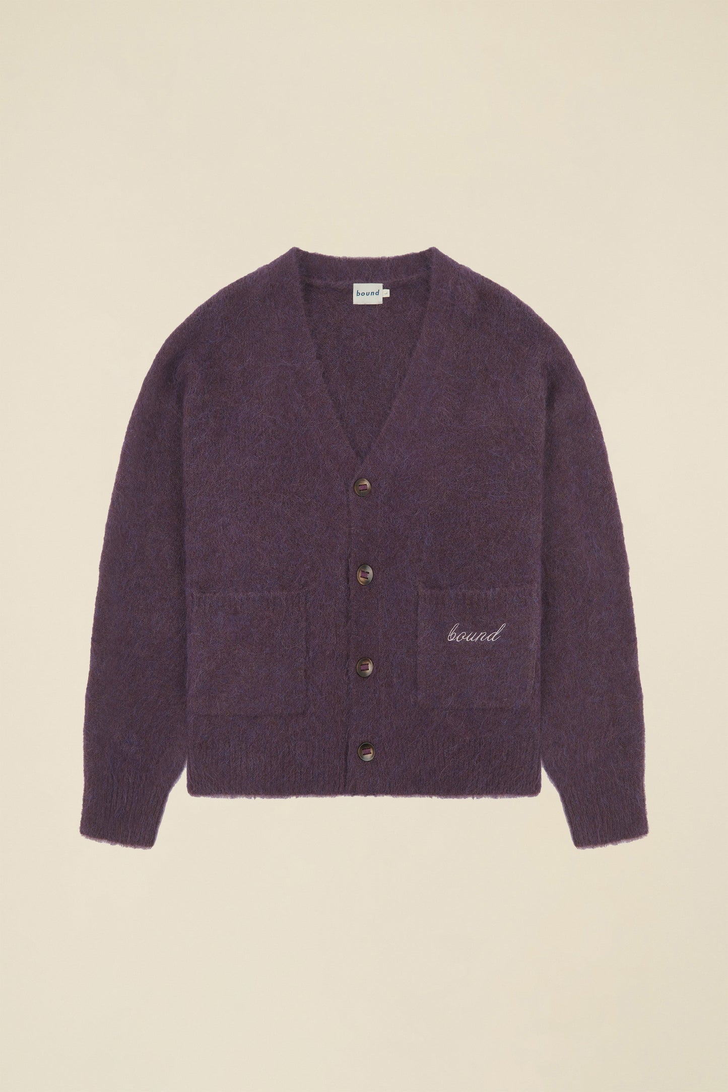 PARKER ALPACA CARDIGAN - PLUM