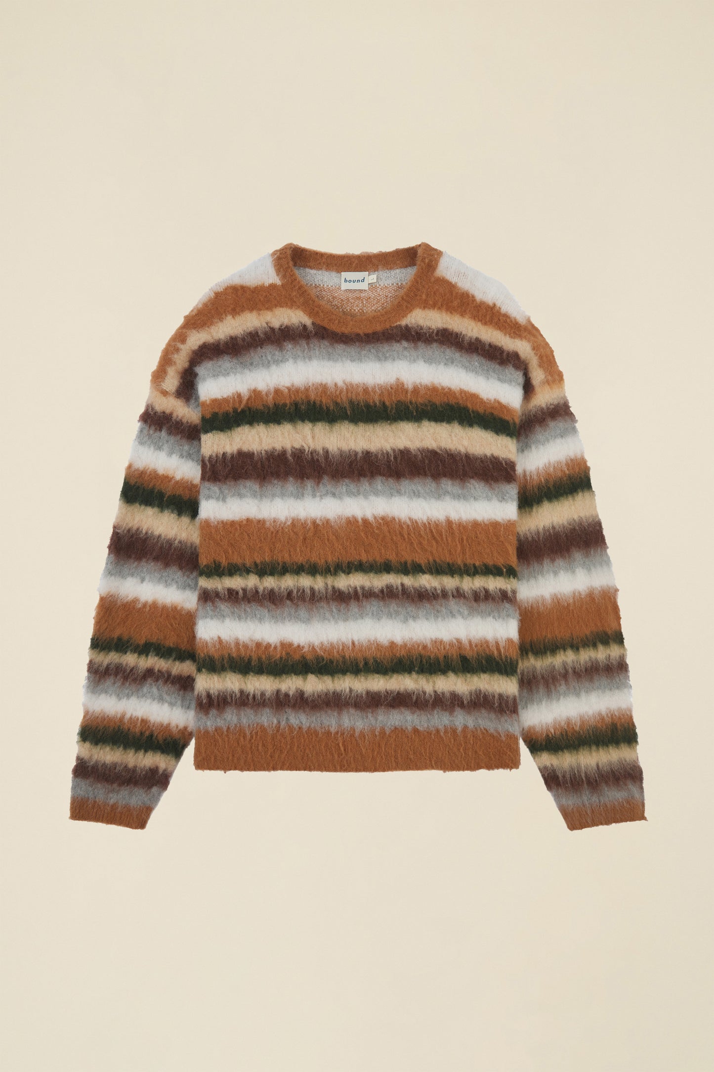 ALPACA BRUSHED STRIPE SWEAT