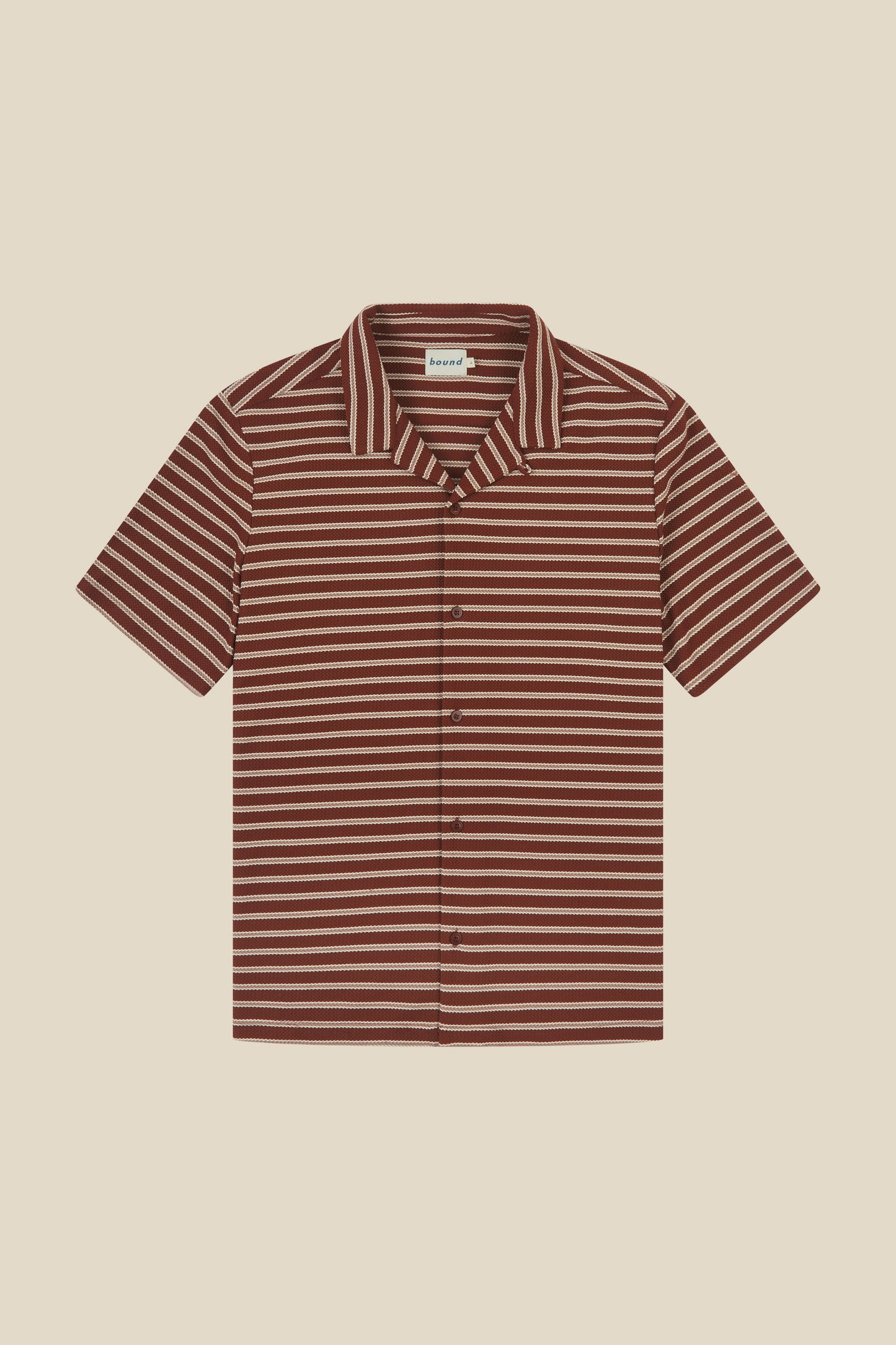 STRIPE JACQUARD RUST SHIRT