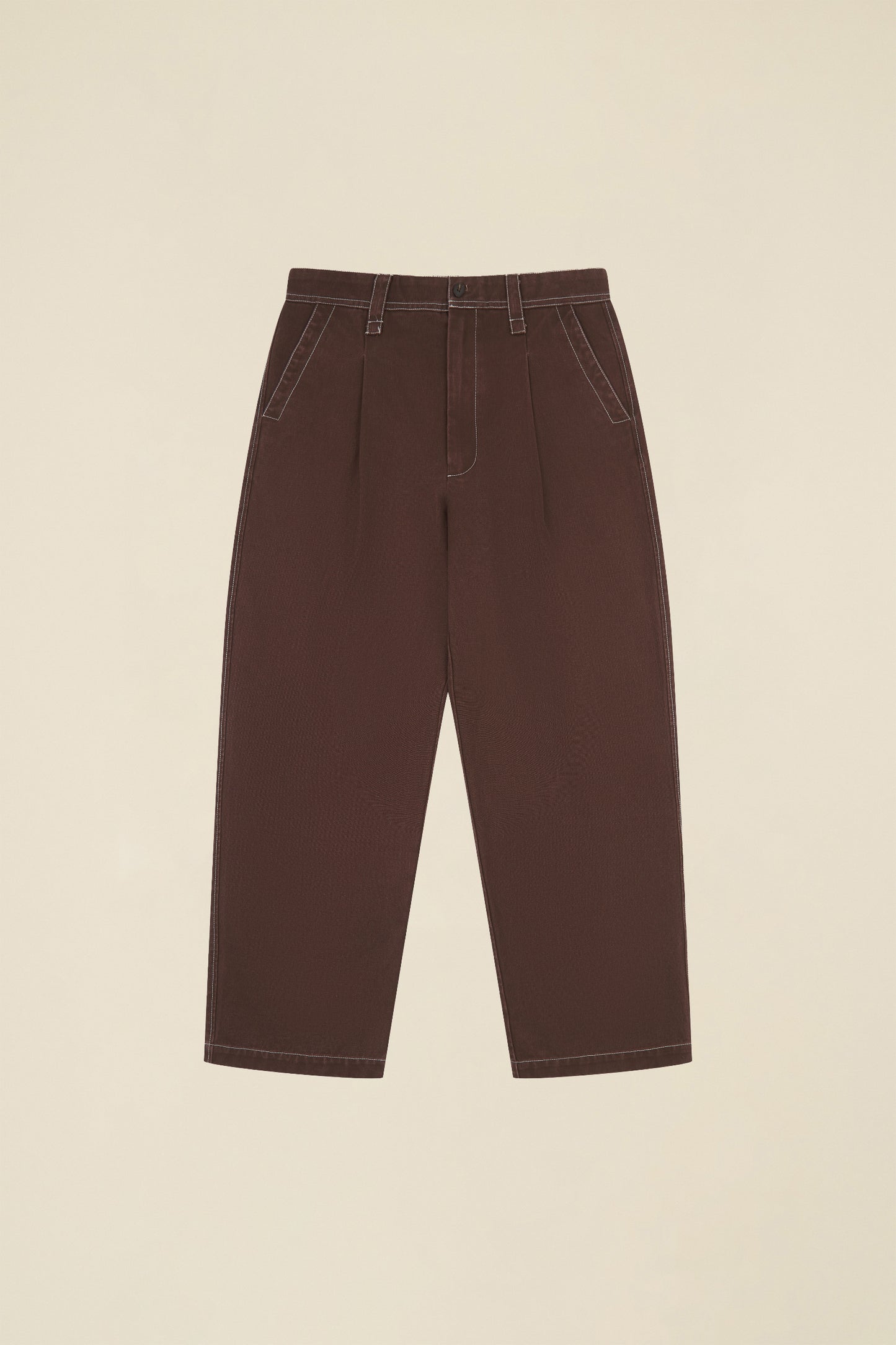 HEAVY CANVAS WORKWEAR TROUSER - BROWN