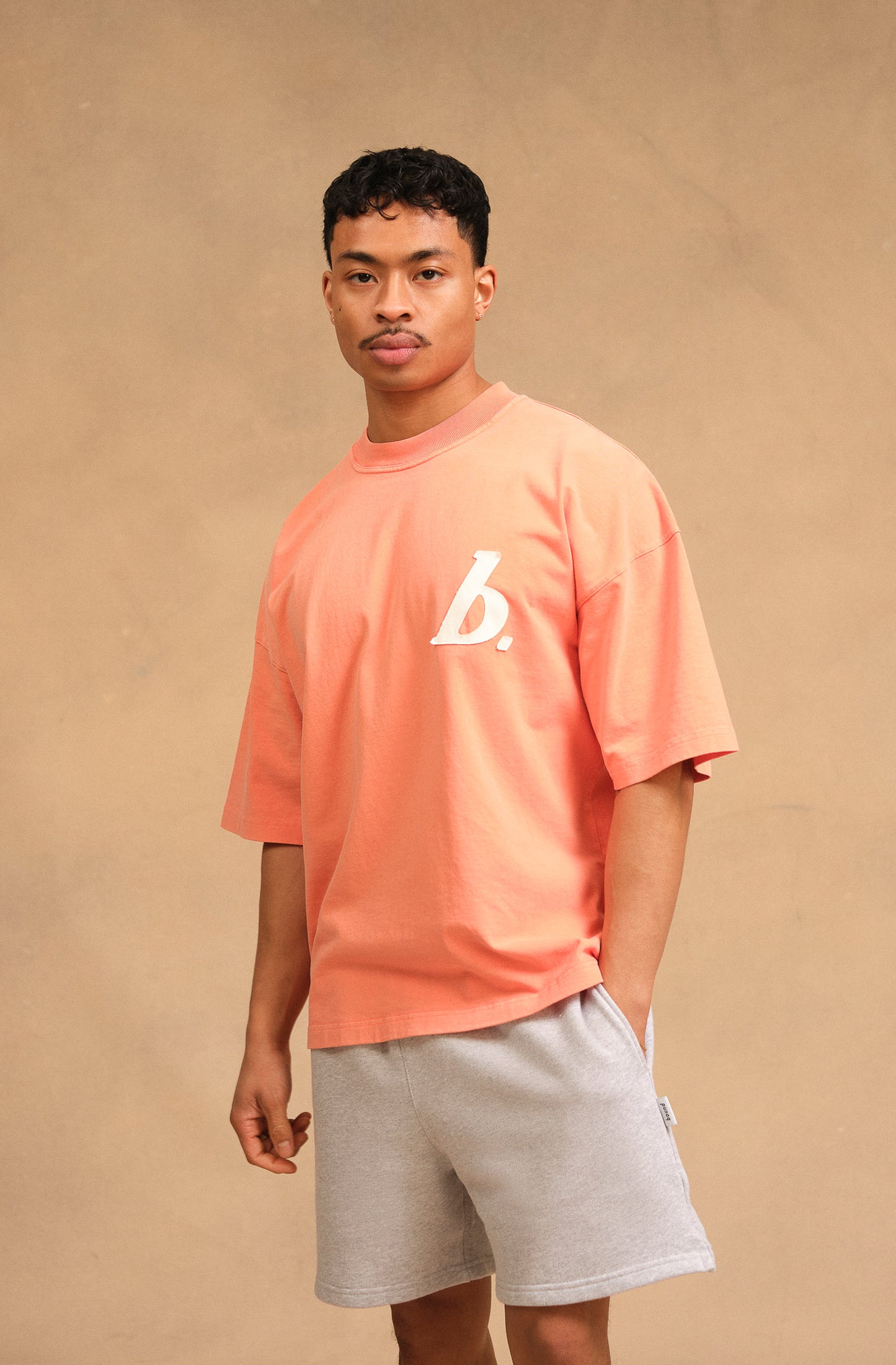 STAMP TEE - WASHED PEACH