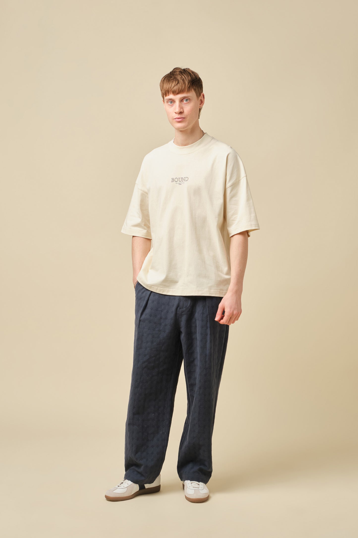 NAUTICAL DIVISON BOXY TEE - ECRU