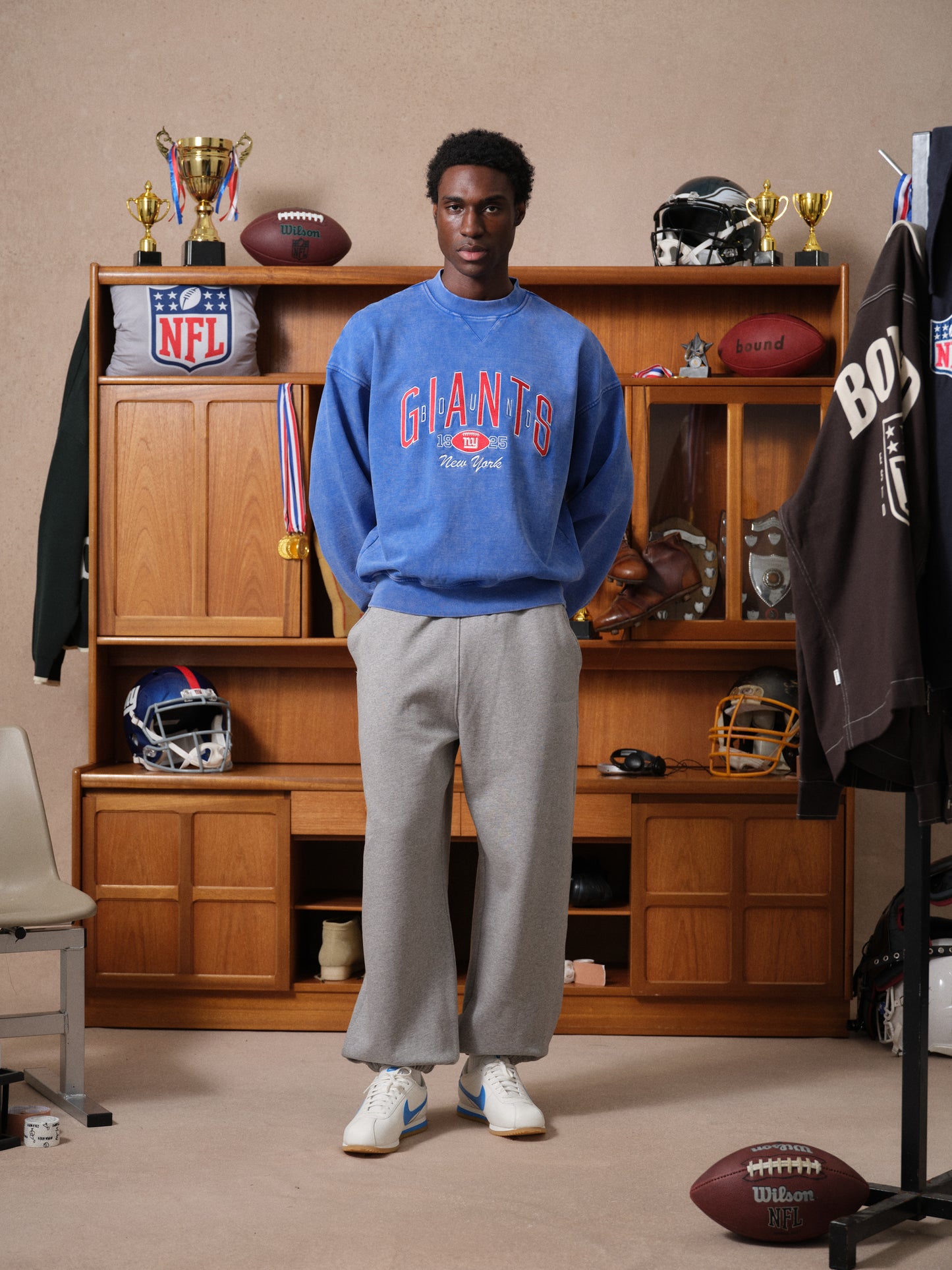 GIANTS VINTAGE WASHED SWEATER - BLUE