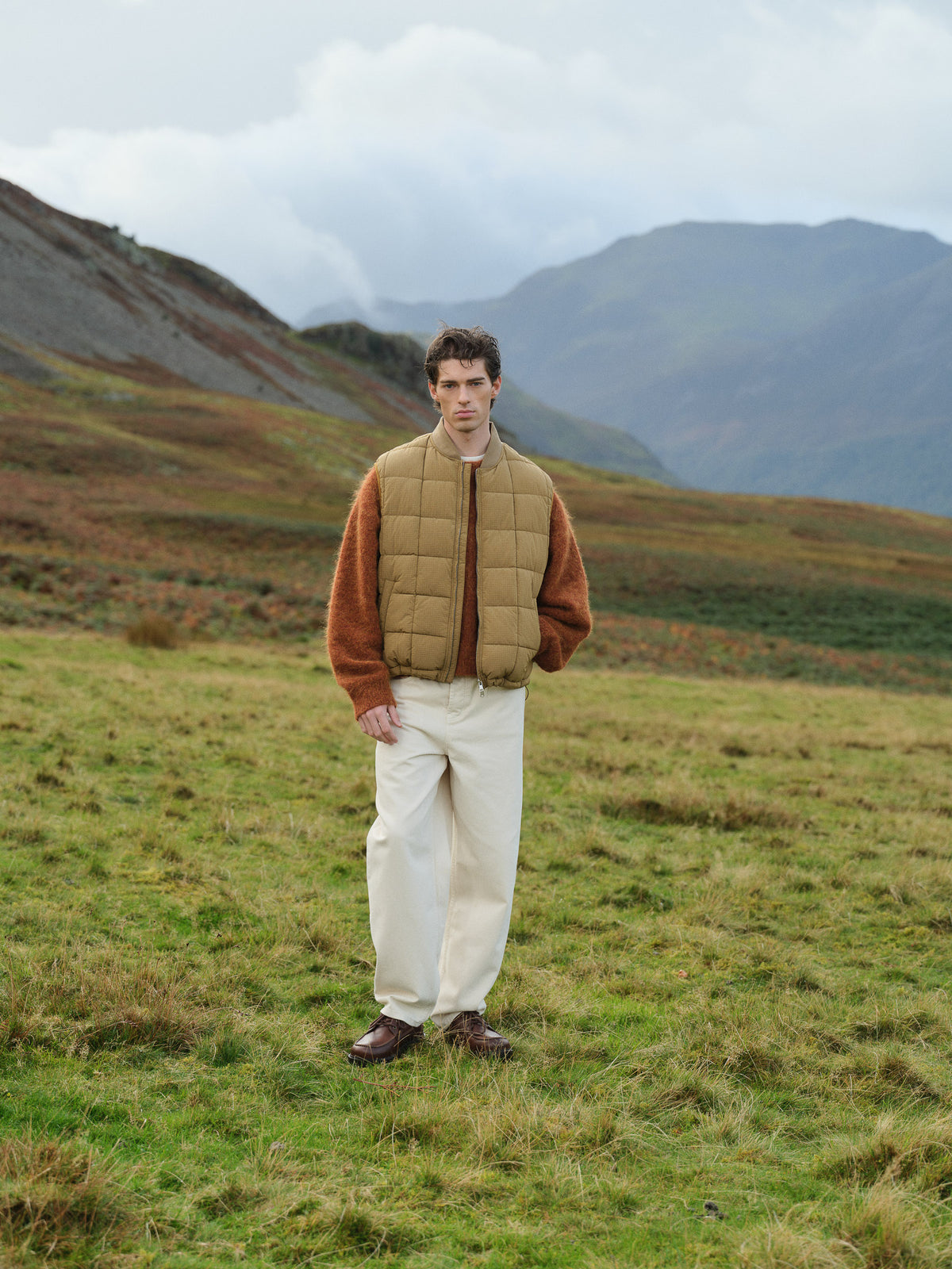 ORBE RIPSTOP PUFFER GILET - GOLD