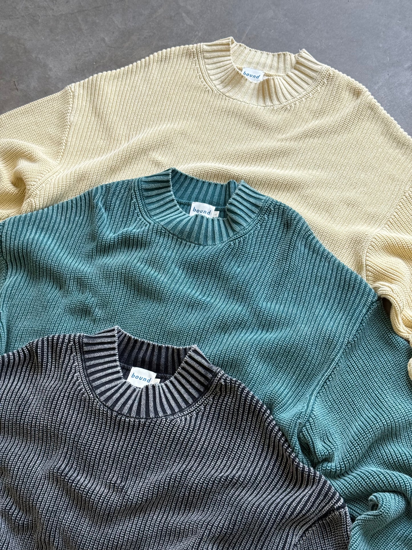 RIBBED CROPPED KNIT - WASHED BUTTER