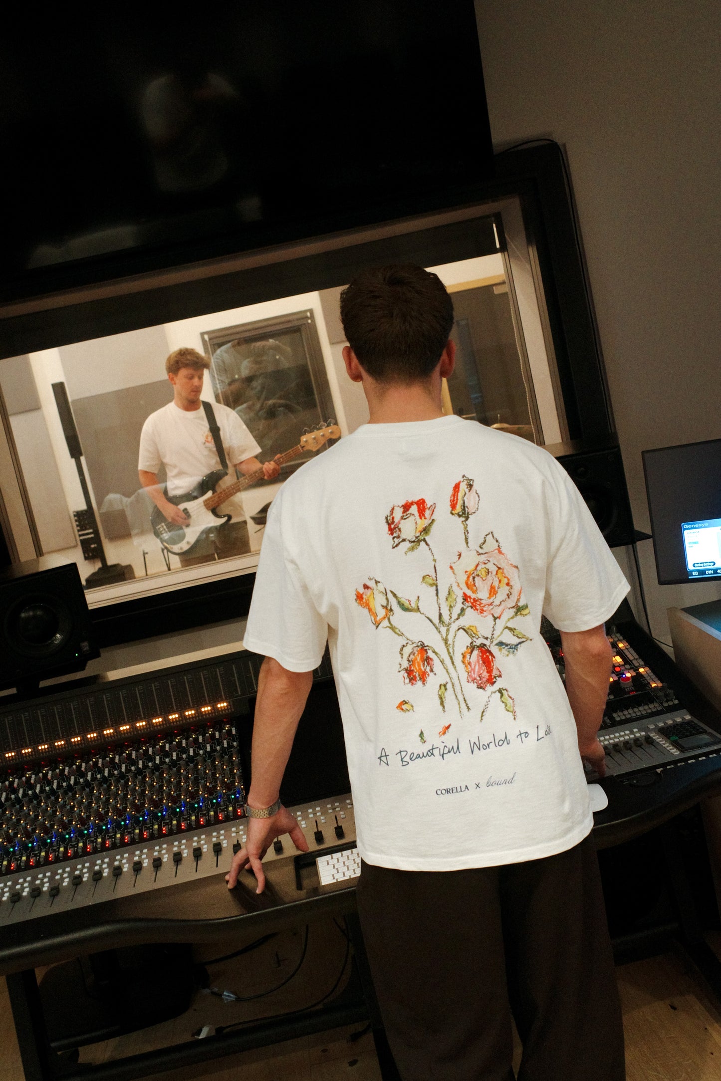 CORELLA X BOUND 'A BEAUTIFUL WORLD TO LOSE' OFF WHITE TEE + ALBUM PRE-ORDER