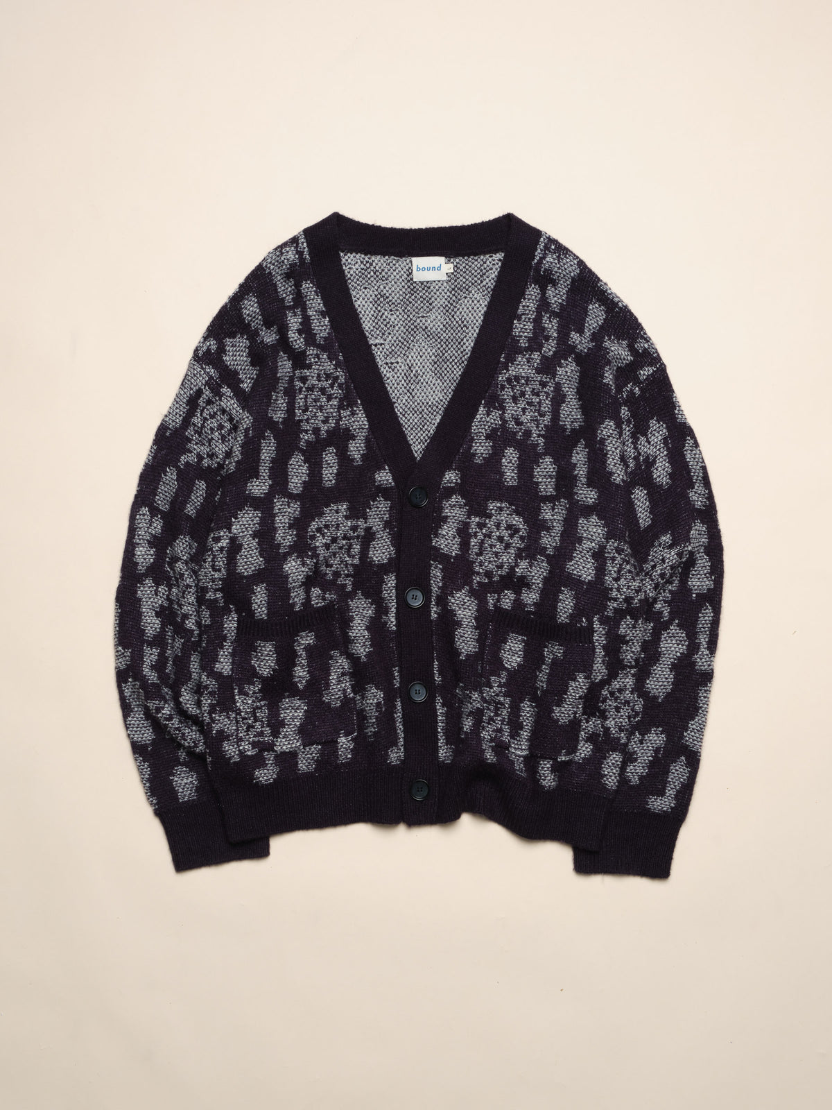 NAVAL BLUE CAMO CARDIGAN