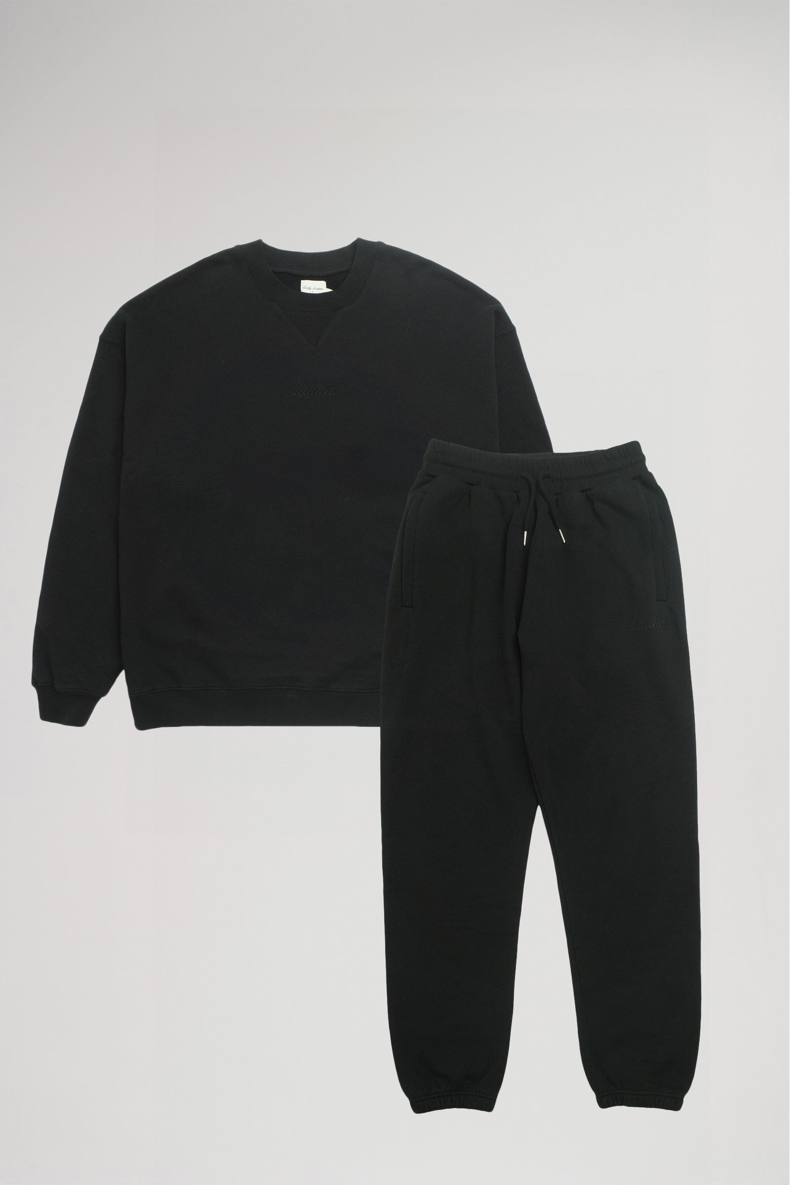 SUSTAIN BLACK SWEATER JOGGERS SET – bound - Main Image