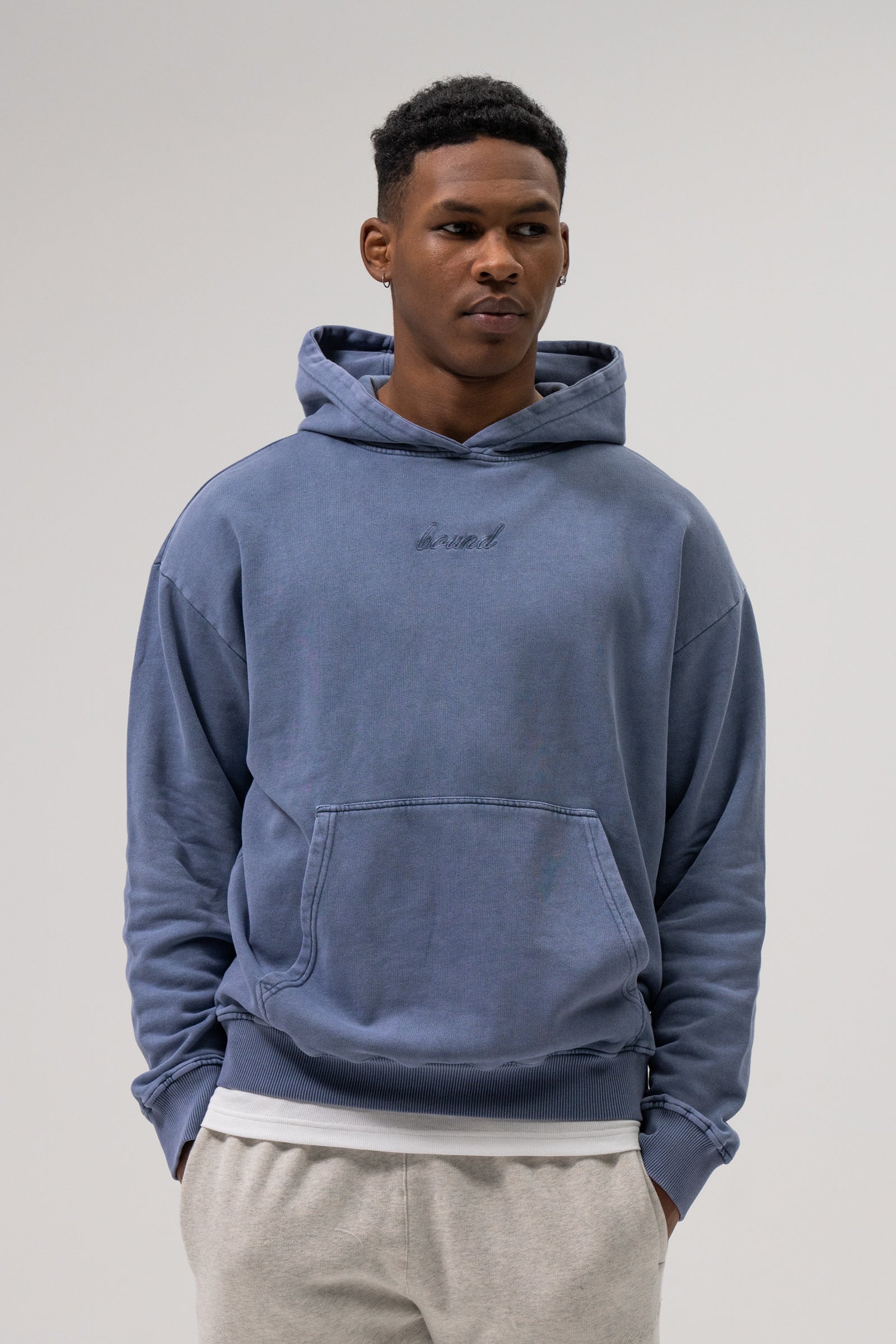 SUSTAIN WASHED BLUE HOODIE – bound