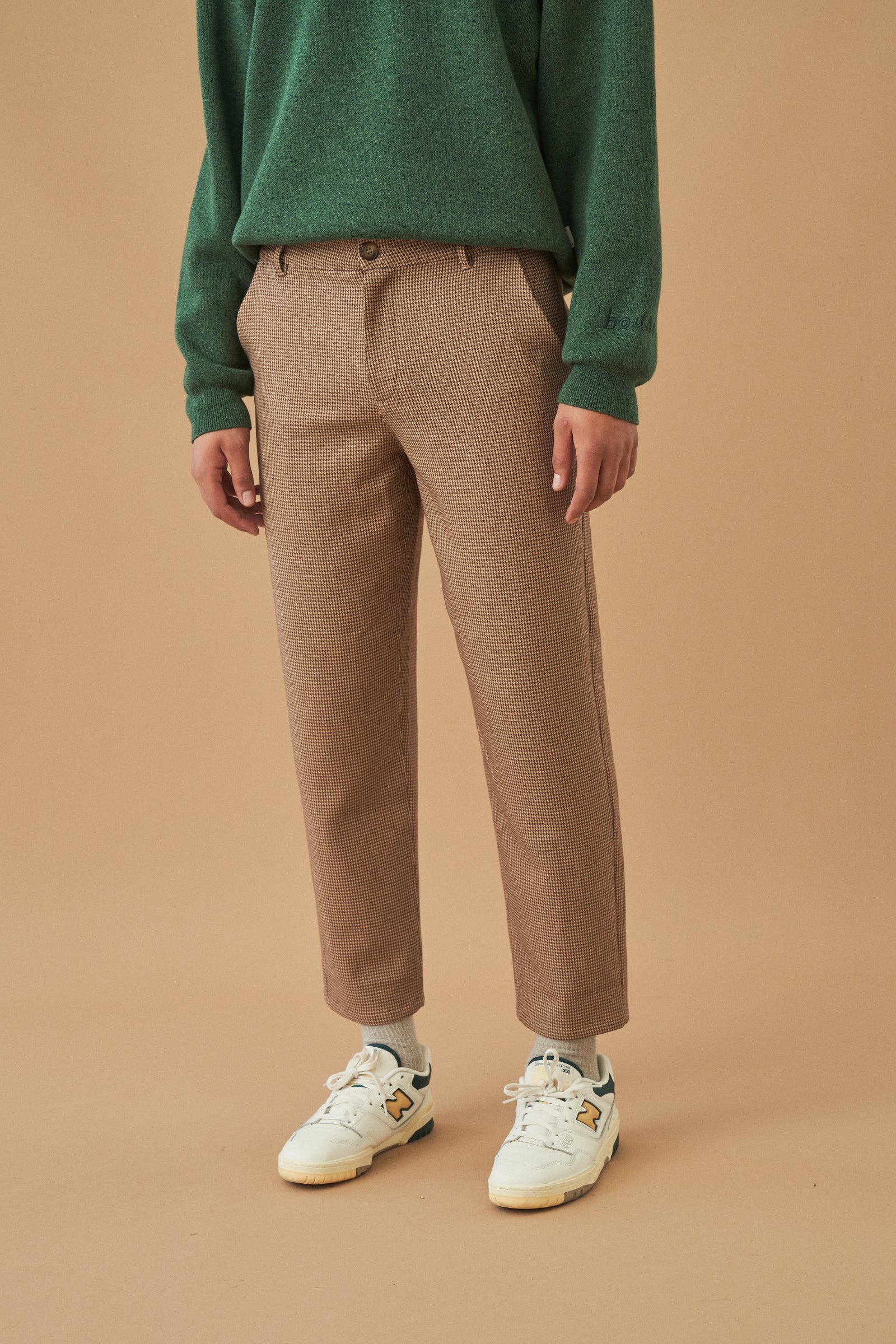 Womens Trousers Dogtooth Cropped Trousers DOGTOOTH WOVEN CROPPED