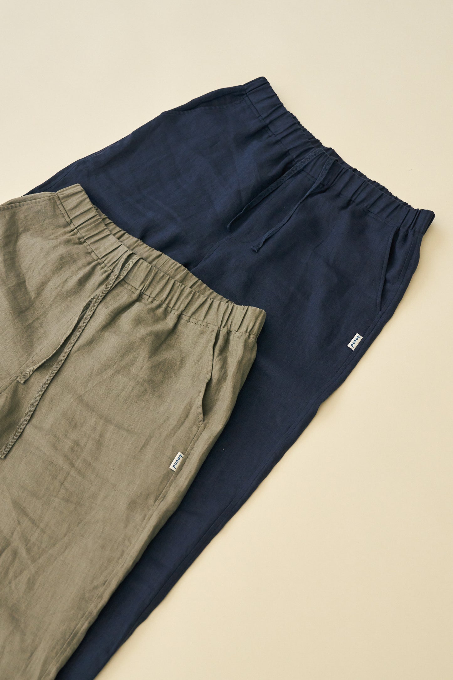 SEVILLE LINEN TROUSERS - NAVY