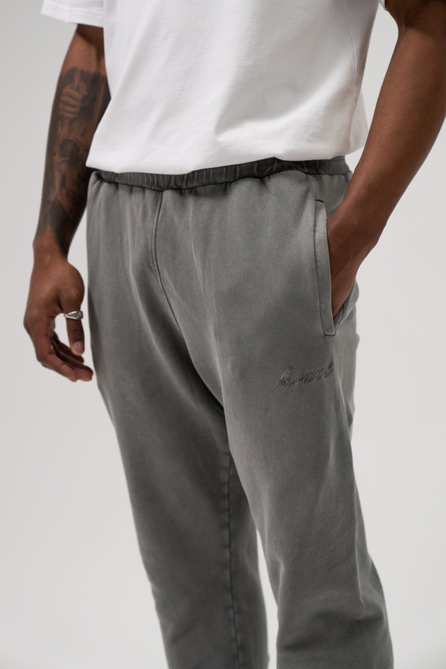 SUSTAIN WASHED GREY JOGGERS