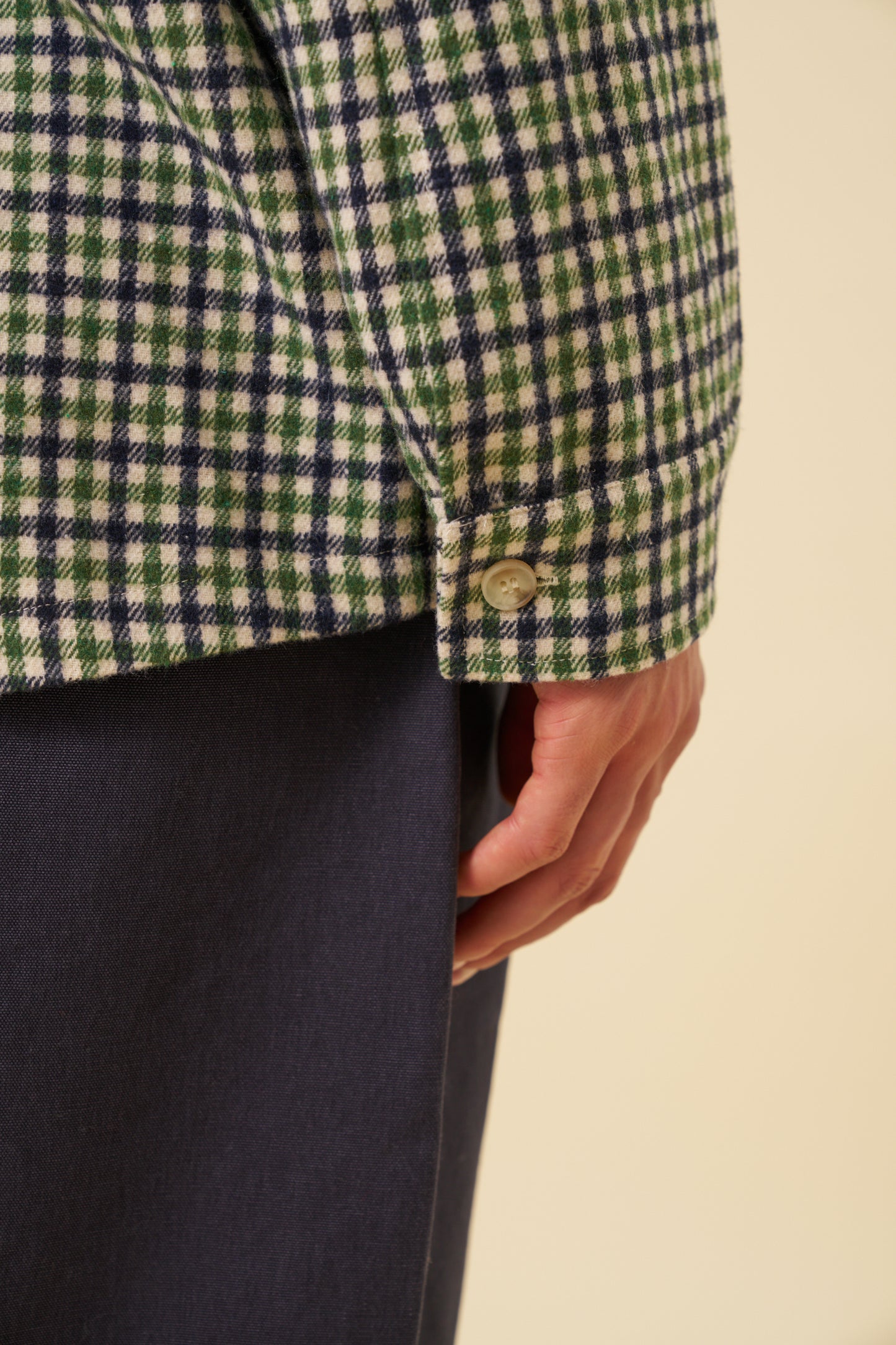 CHECK FLANNEL OVERSHIRT - GREEN