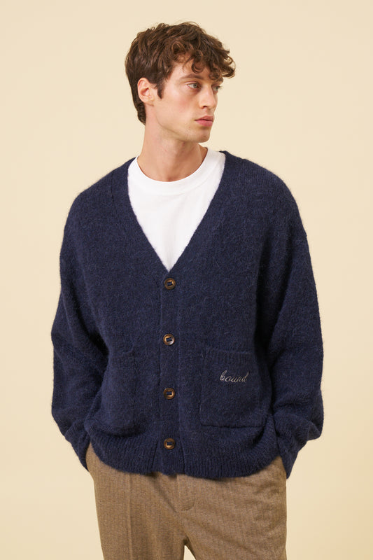 PARKER ALPACA CARDIGAN - NAVY