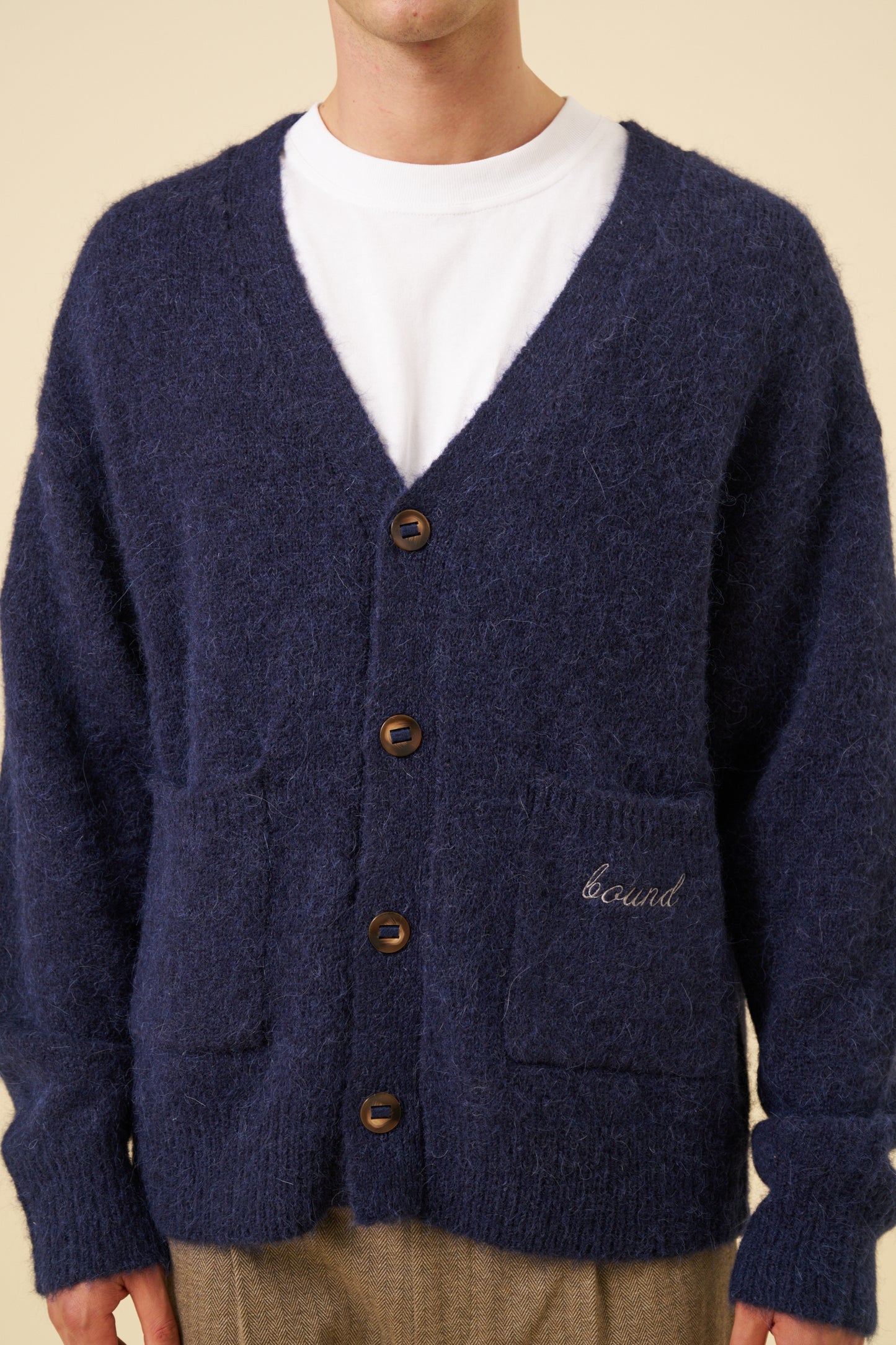 PARKER ALPACA CARDIGAN - NAVY