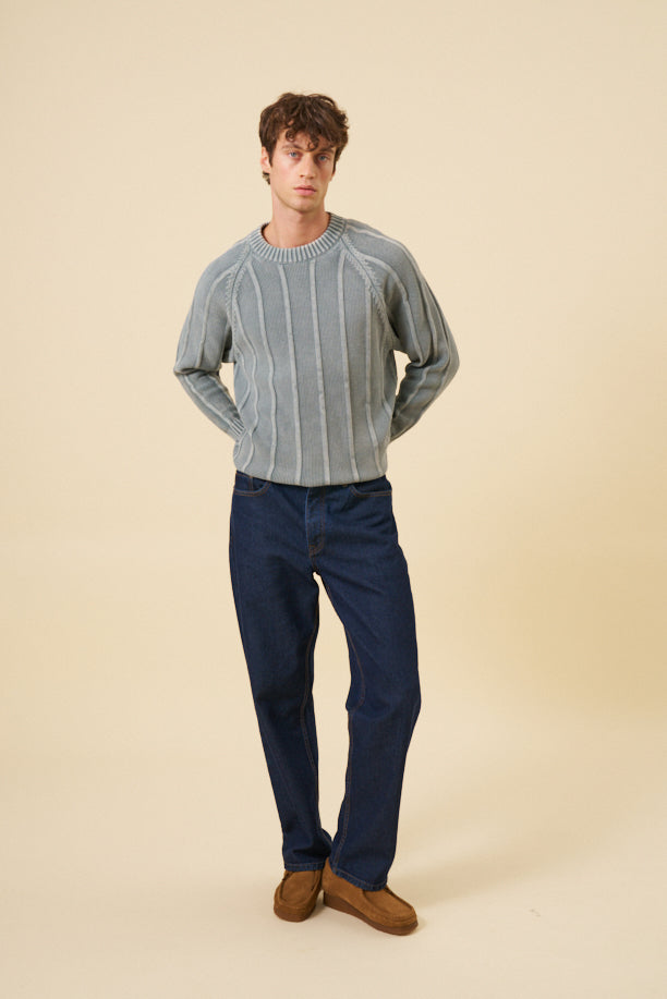 MELVIN WASHED SWEATER - JADE