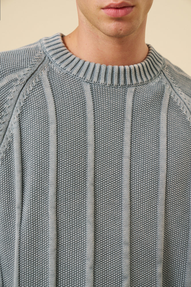MELVIN WASHED SWEATER - JADE