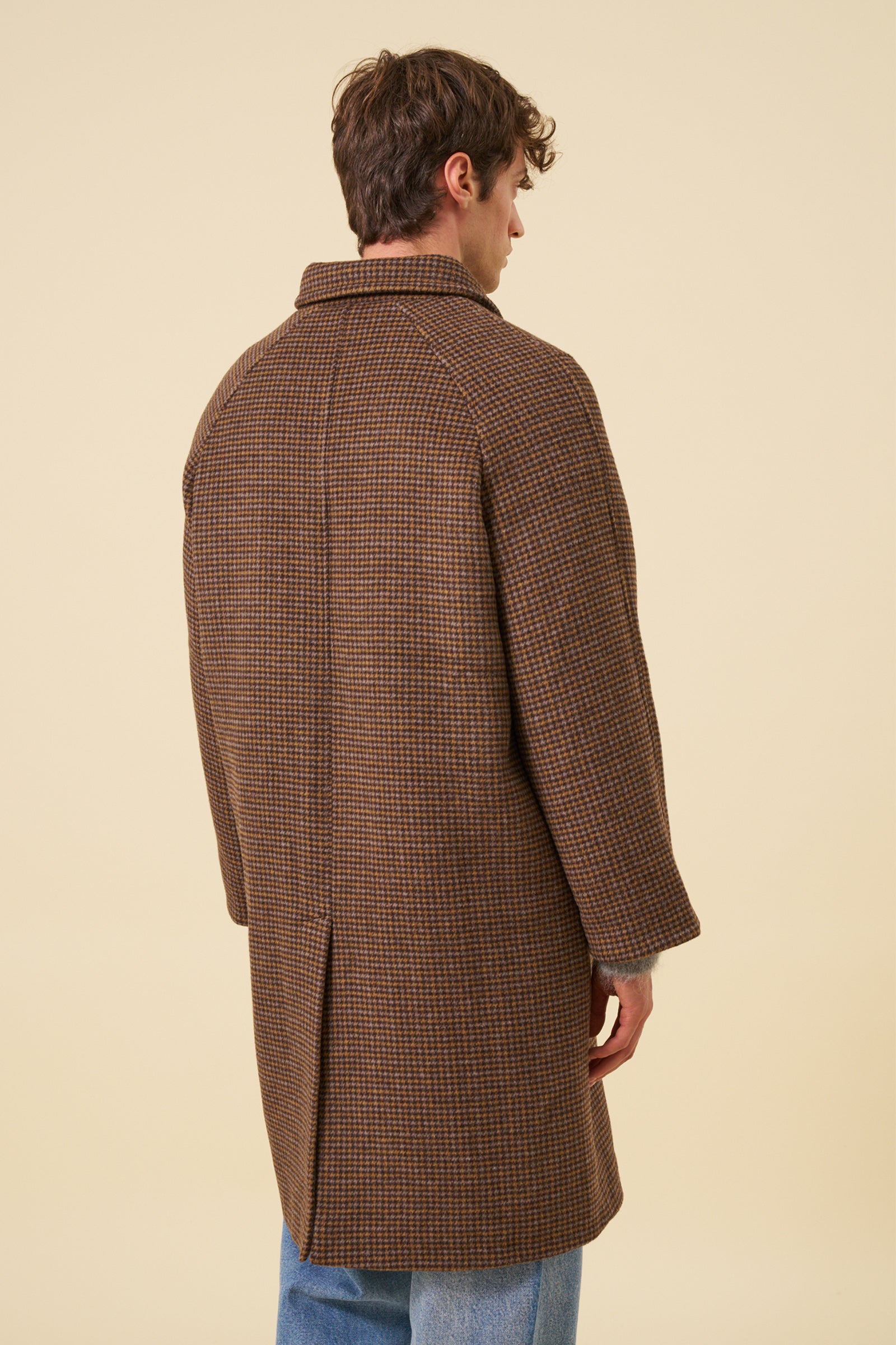 STEWART DOGTOOTH WOOL OVERCOAT – bound