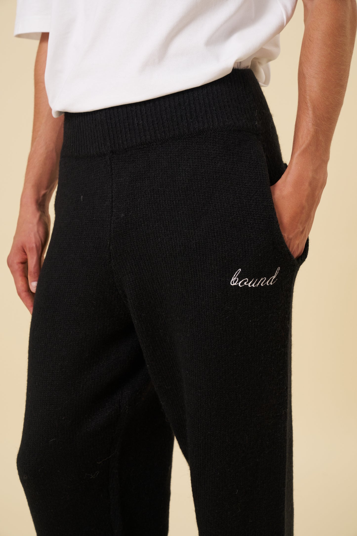 MOHAIR SWEATPANTS - BLACK