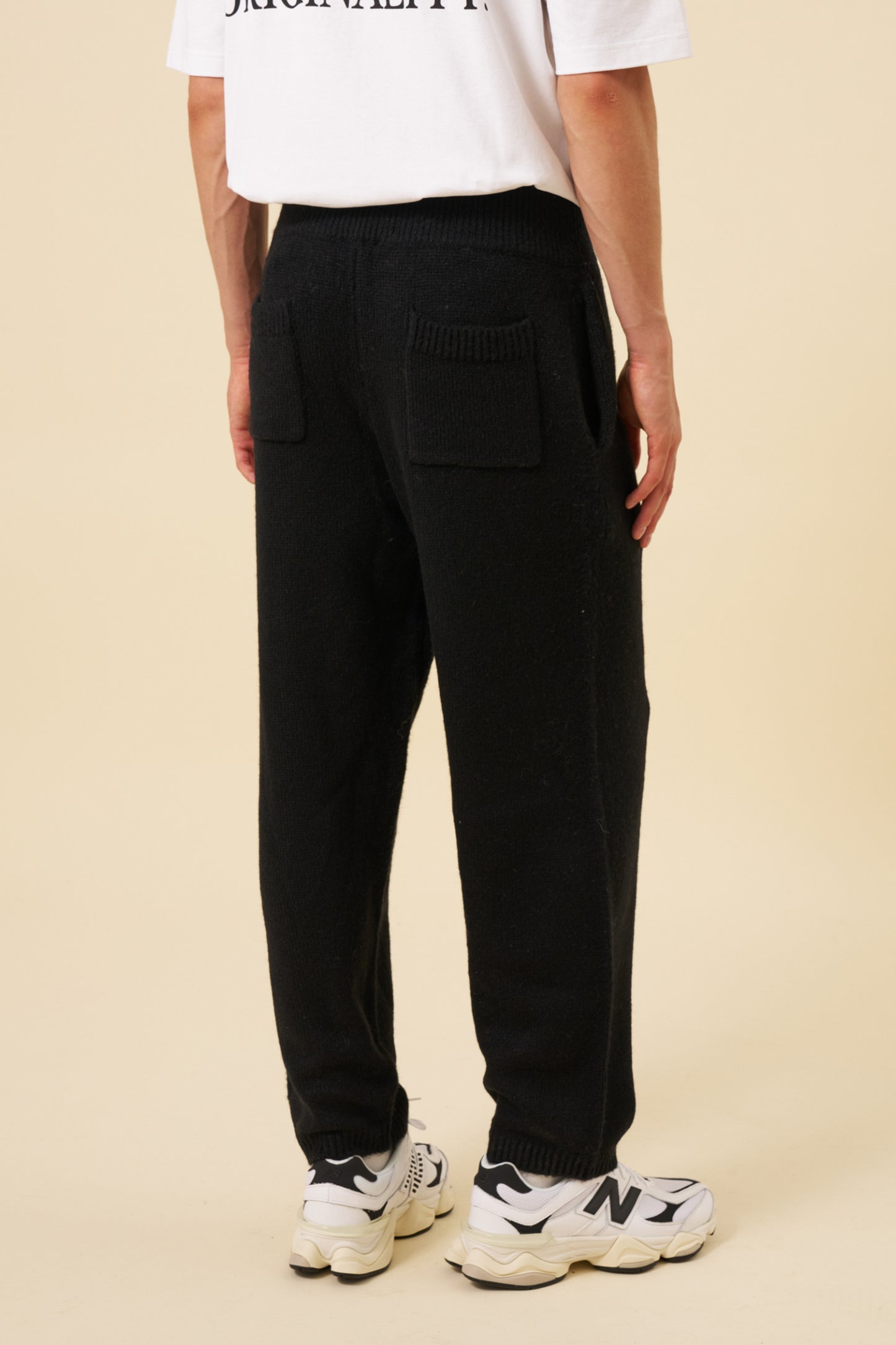 MOHAIR SWEATPANTS - BLACK