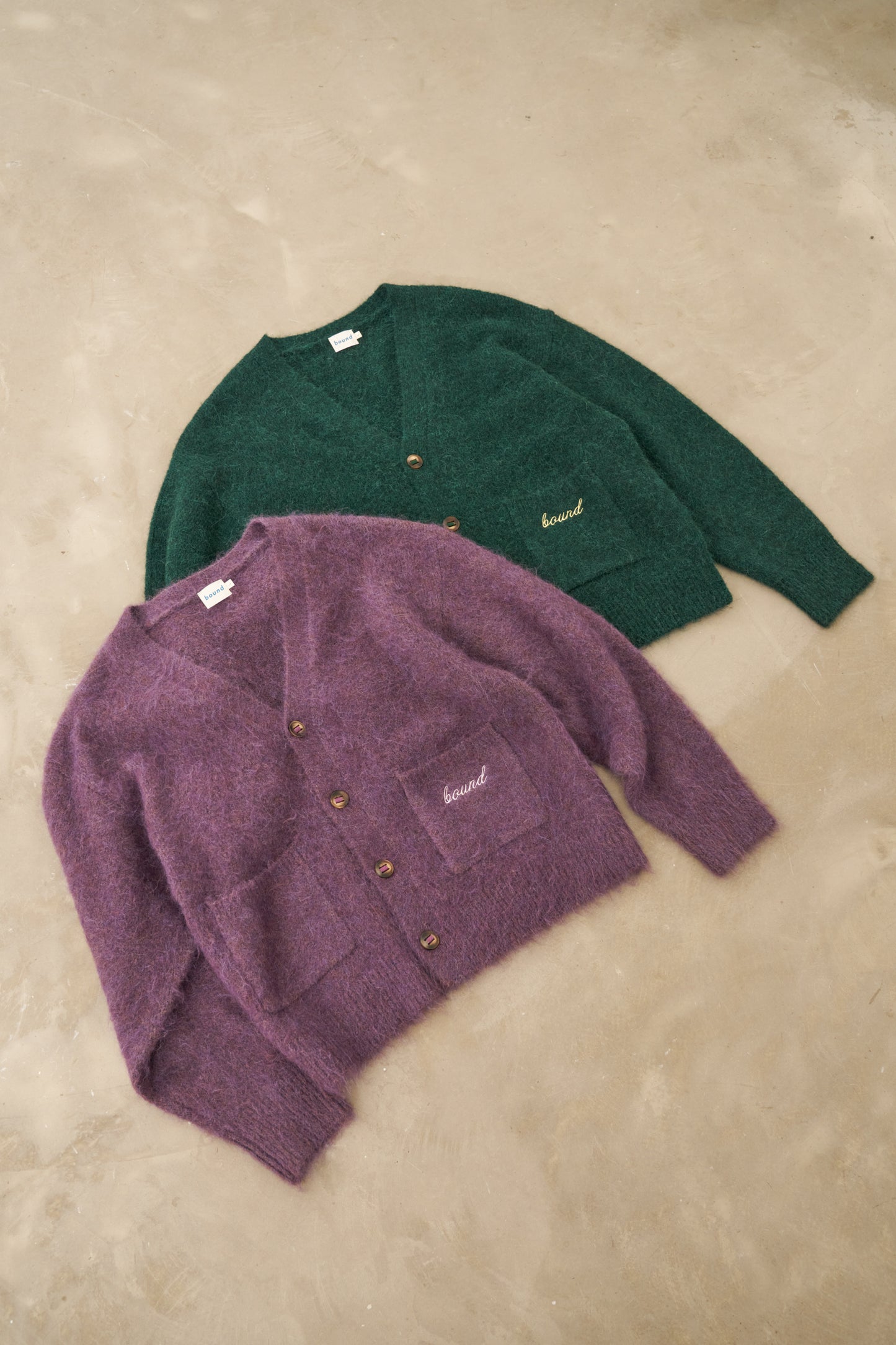 PARKER ALPACA CARDIGAN - BOTTLE GREEN