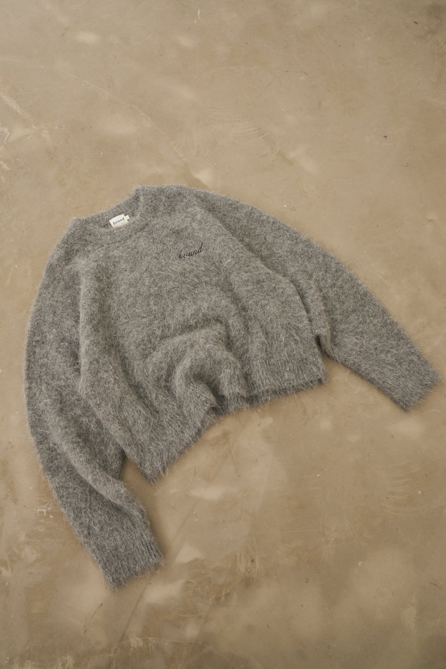 DEXTER CROPPED ALPACA KNIT - GREY