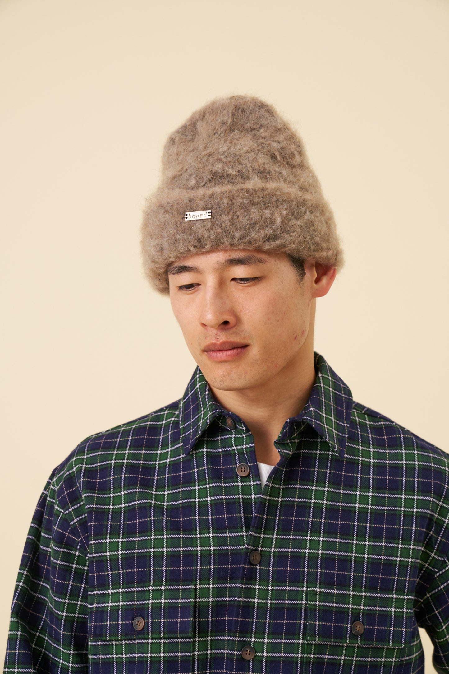 MOHAIR BEANIE - BROWN