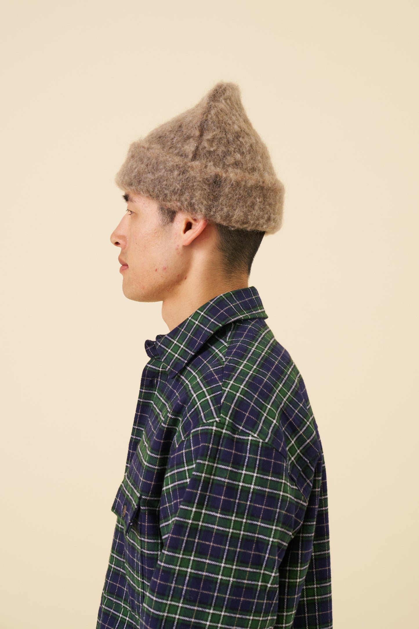MOHAIR BEANIE - BROWN