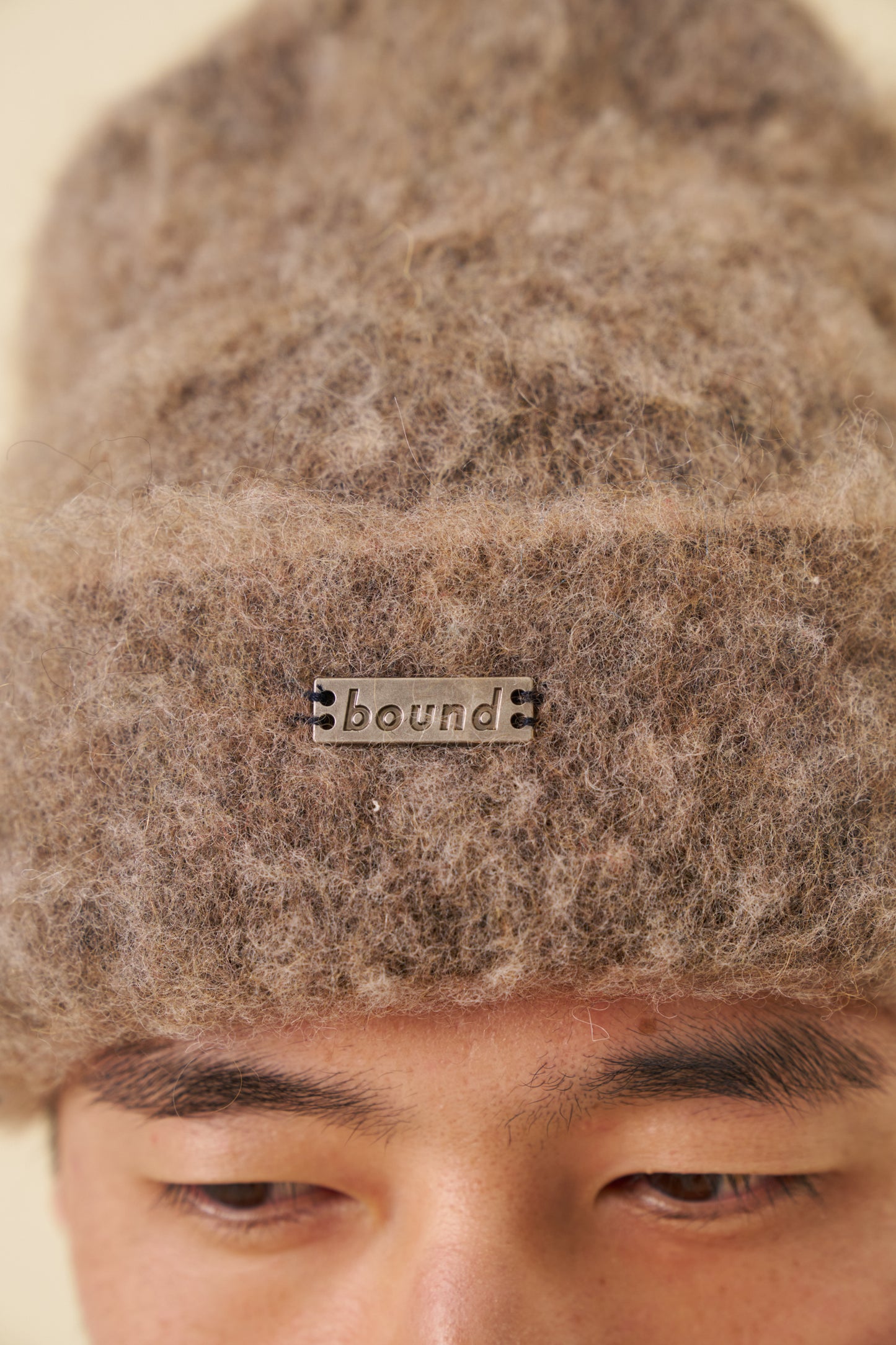 MOHAIR BEANIE - BROWN