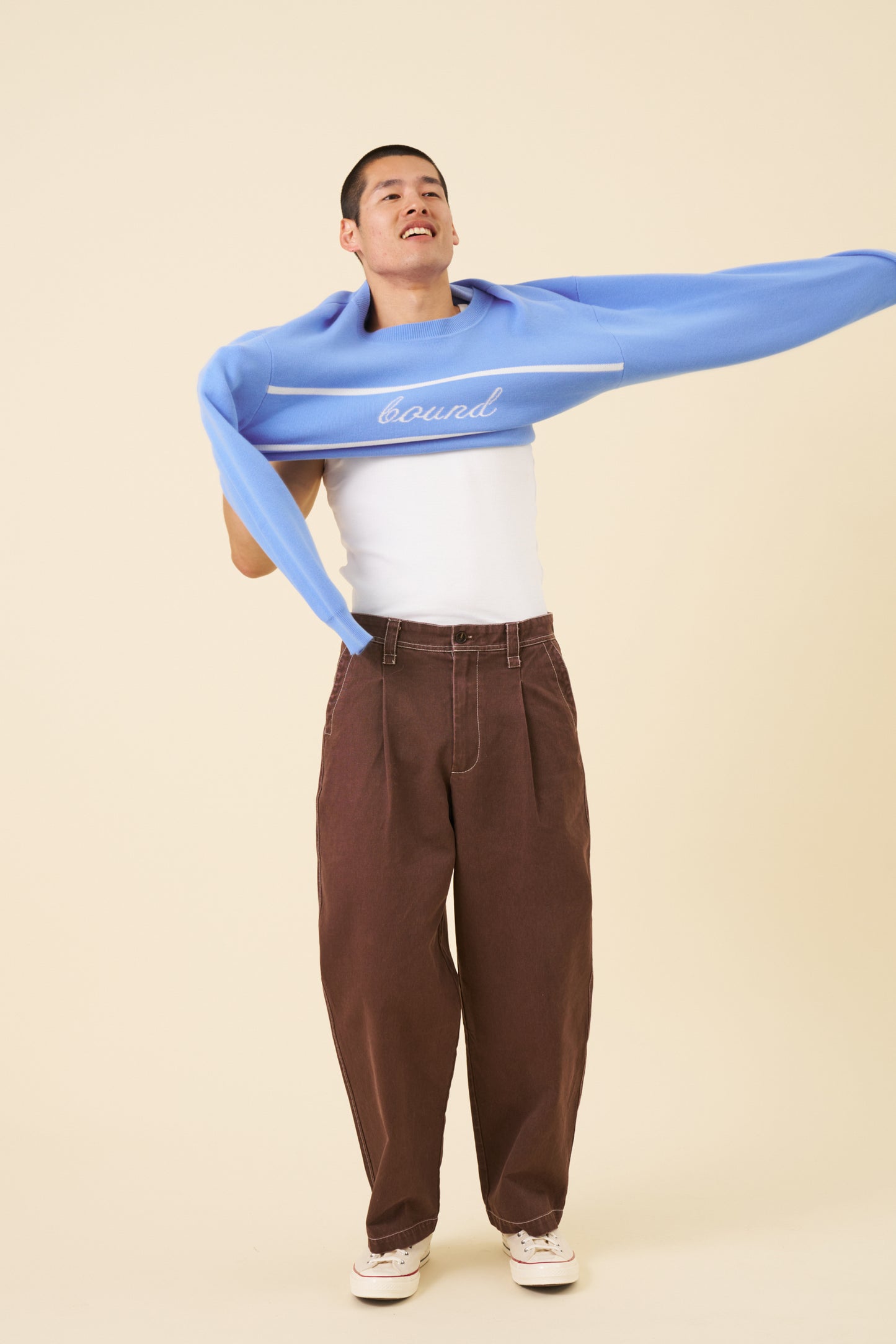 HEAVY CANVAS WORKWEAR TROUSER - BROWN