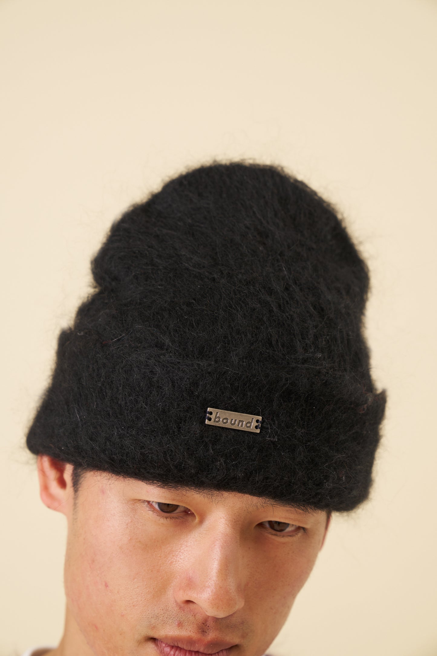 MOHAIR BEANIE - BLACK