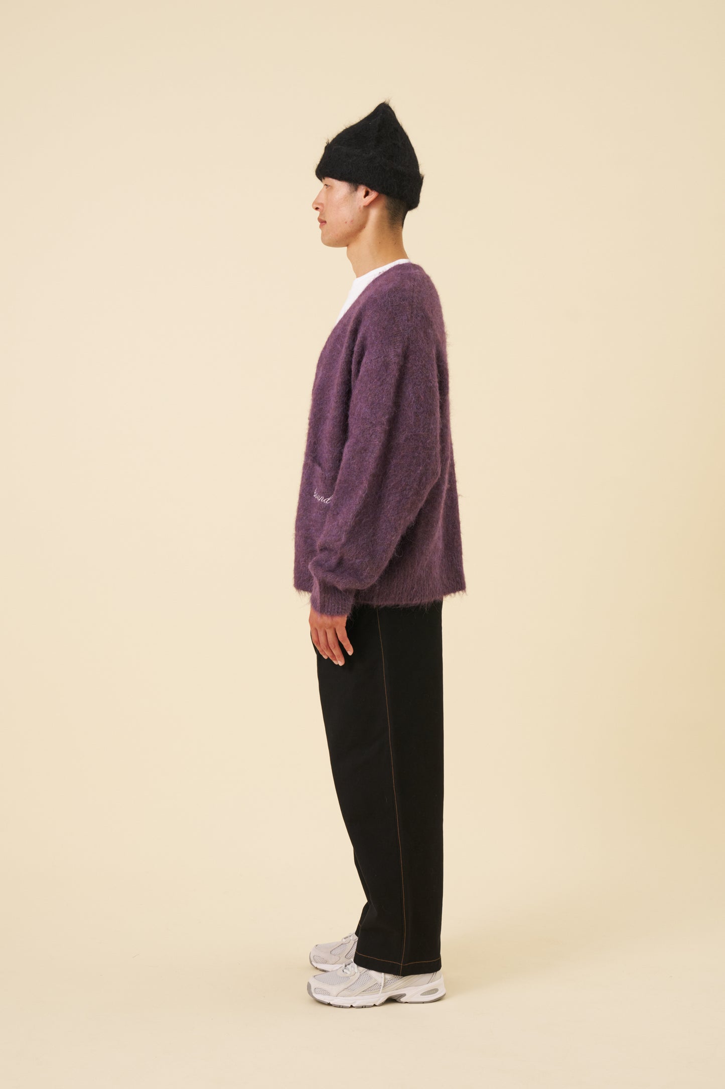 PARKER ALPACA CARDIGAN - PLUM