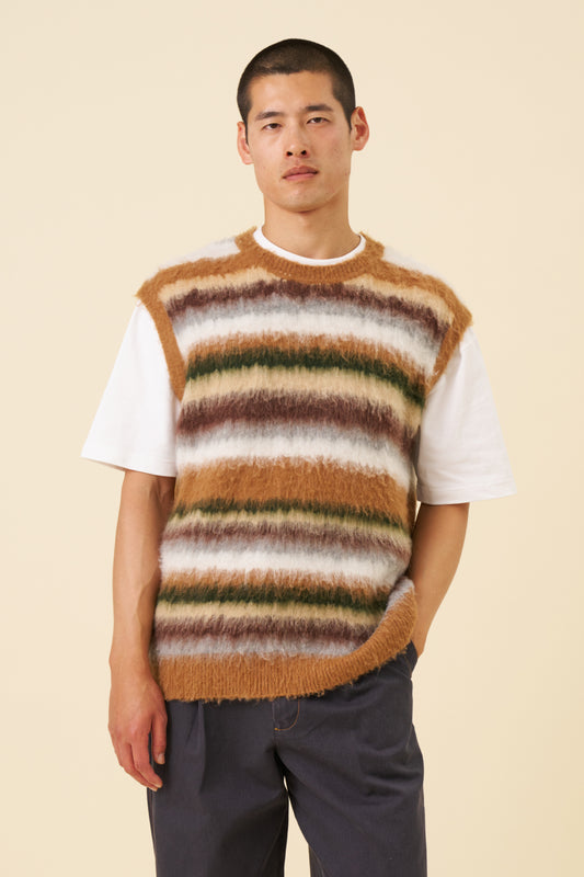ALPACA BRUSHED STRIPE VEST