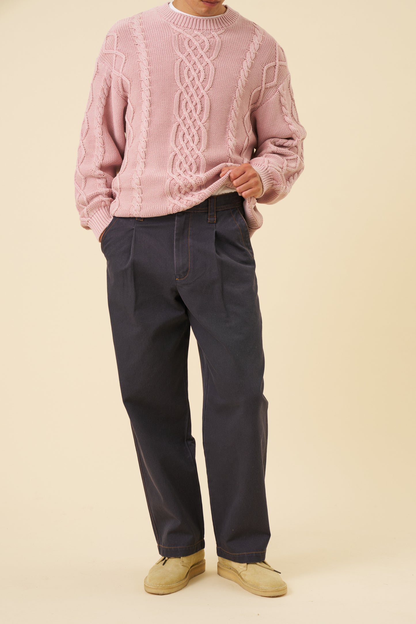 HEAVY CANVAS WORKWEAR TROUSER - NAVY