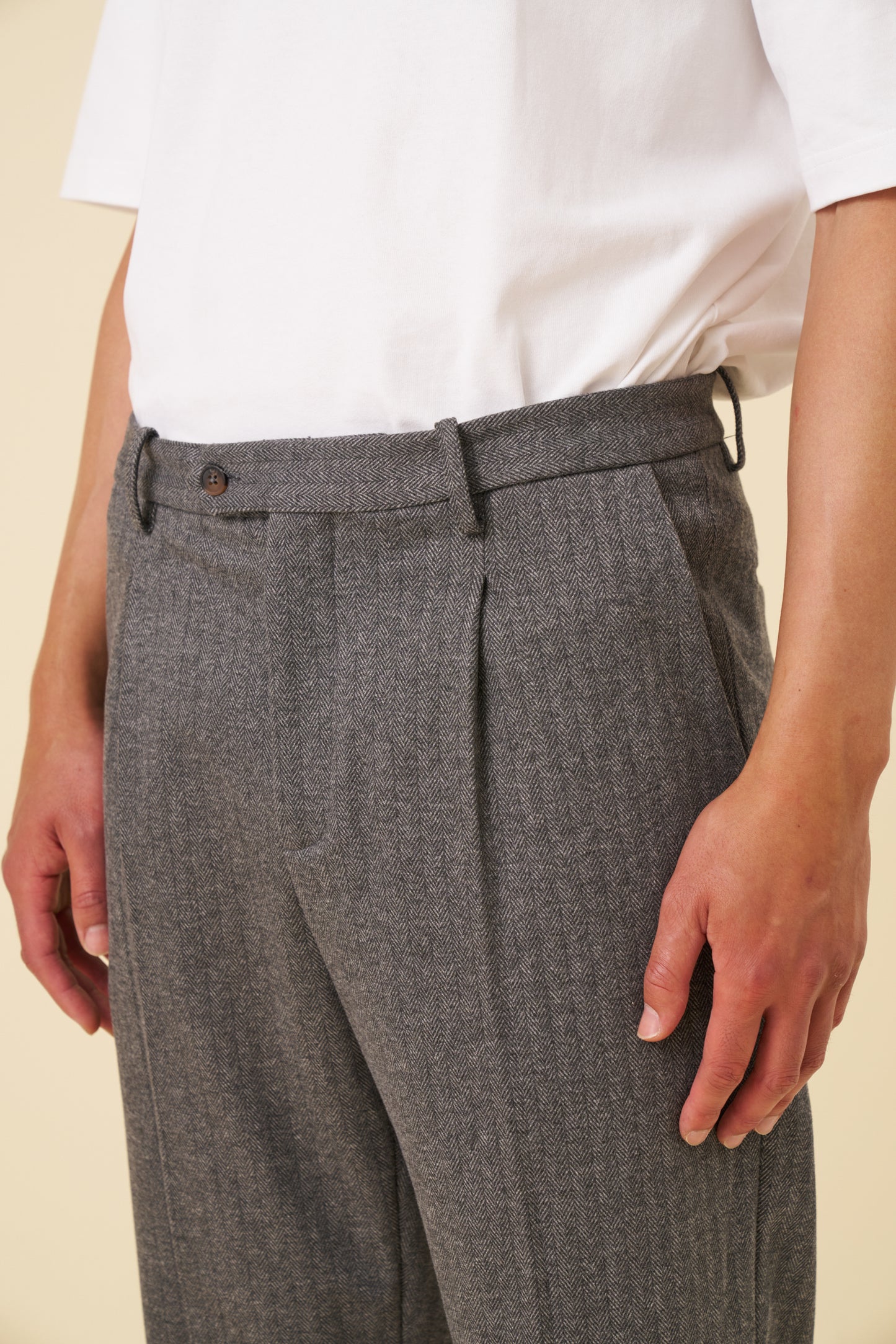 HERRINGBONE GRACELL TROUSERS