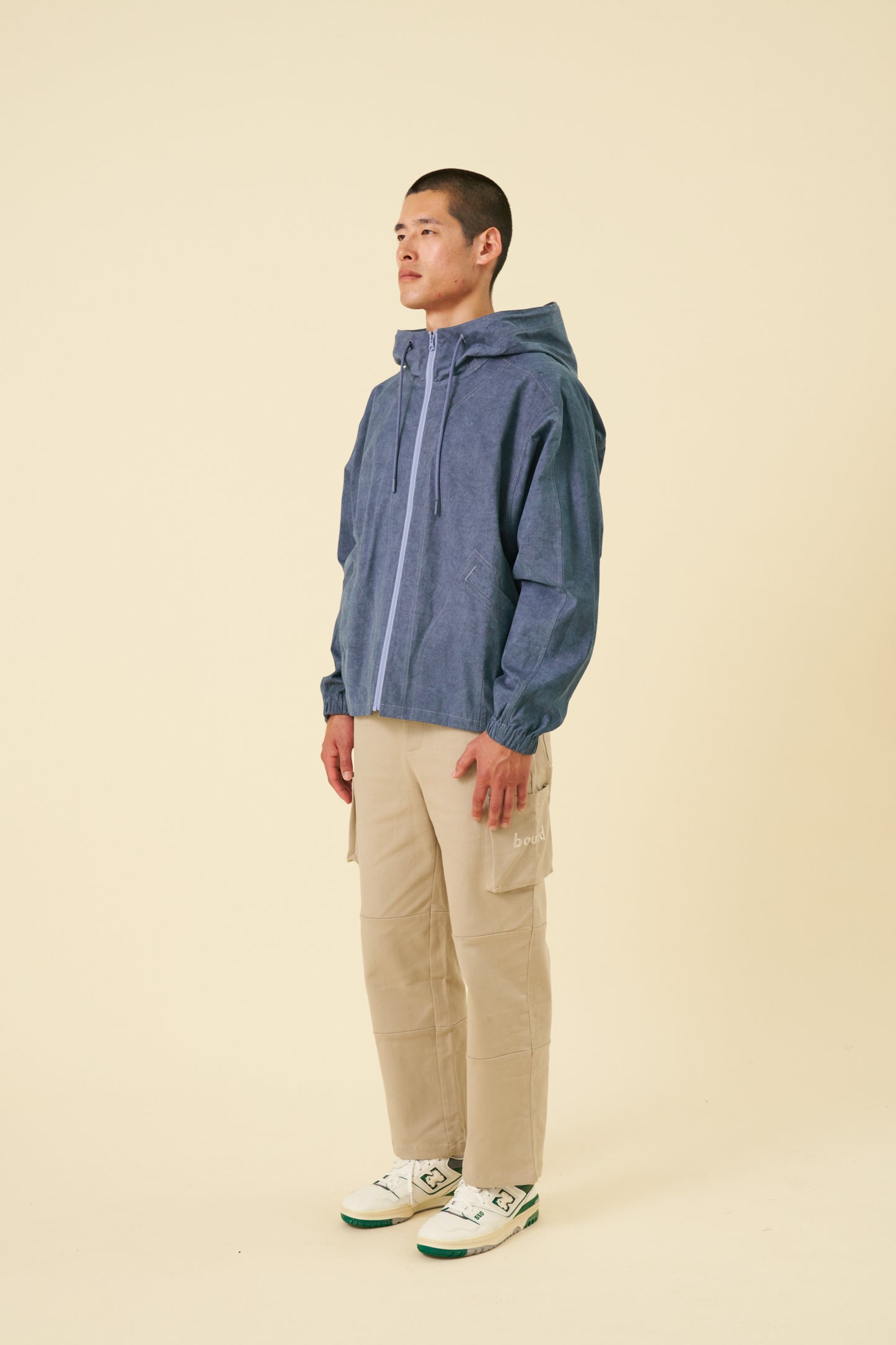 INDUSTRY FIRST ACID WASH BLUE ANORAK