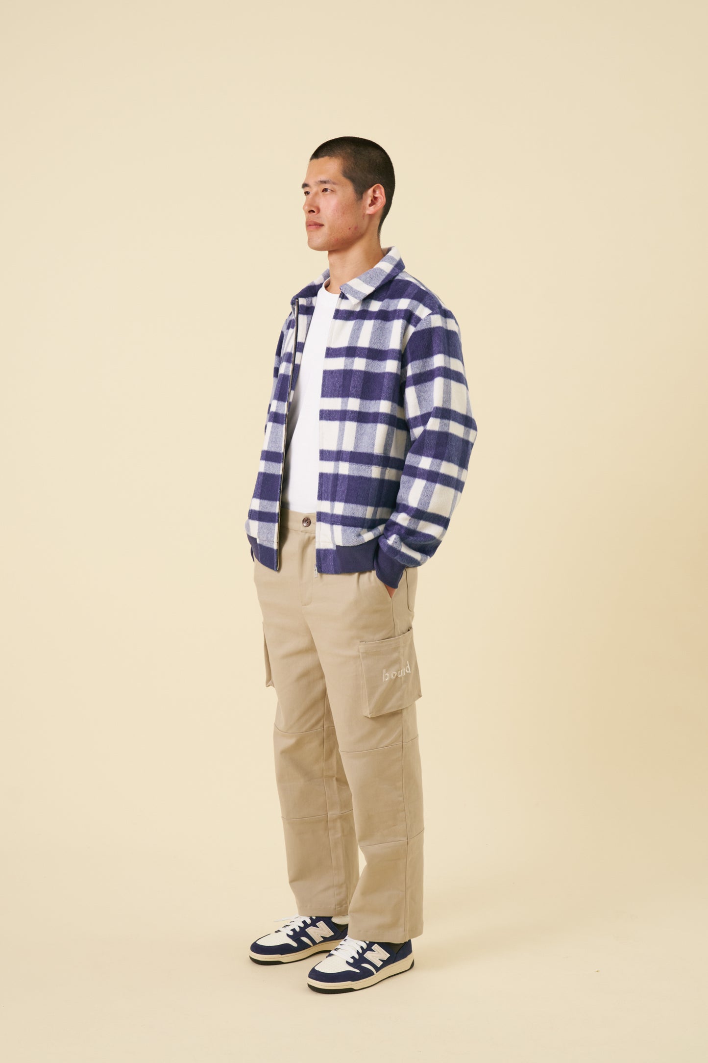 CHECKERED OCEAN WOOL JACKET