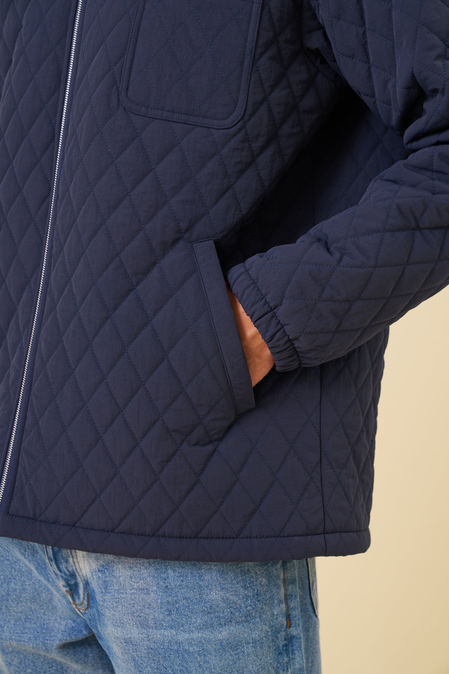 QUILTED NAVY JACKET