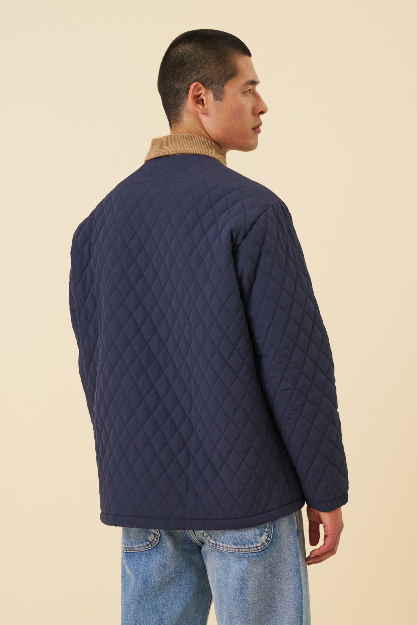 QUILTED NAVY JACKET