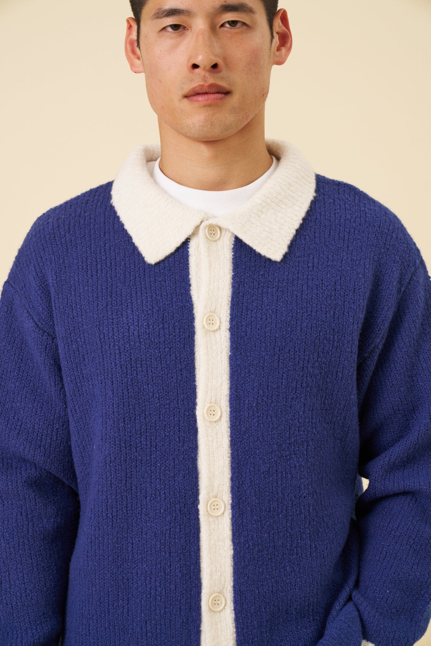 OXFORD WOOL BUTTON UP KNIT