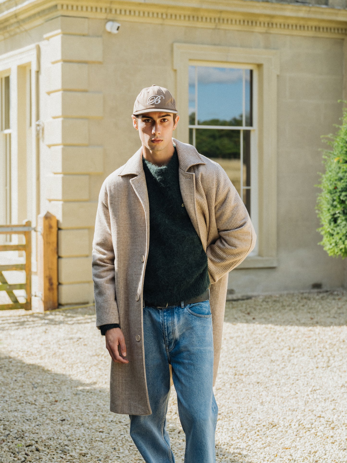 DEXTER CROPPED ALPACA KNIT - FOREST GREEN