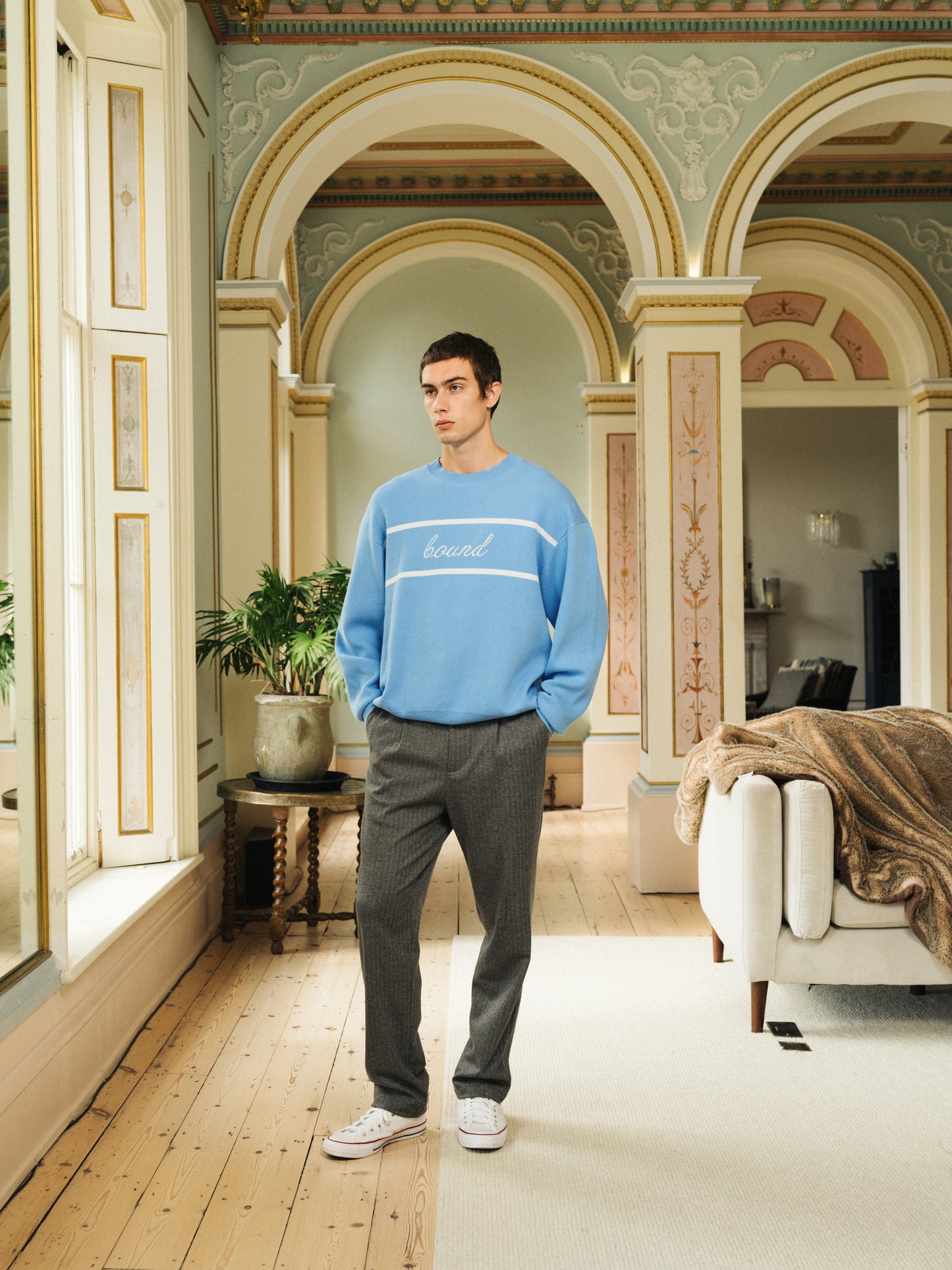 HERRINGBONE GRACELL TROUSERS