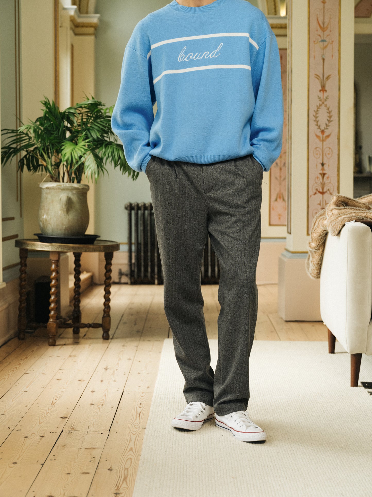 HERRINGBONE GRACELL TROUSERS