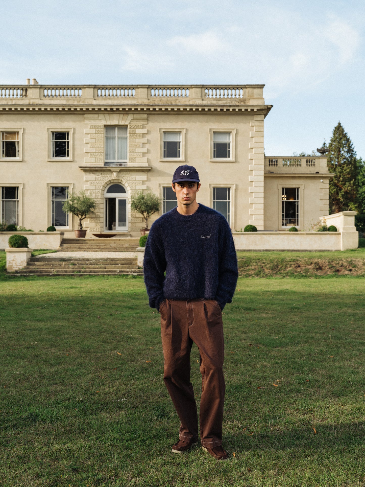 DEXTER CROPPED ALPACA KNIT - NAVY